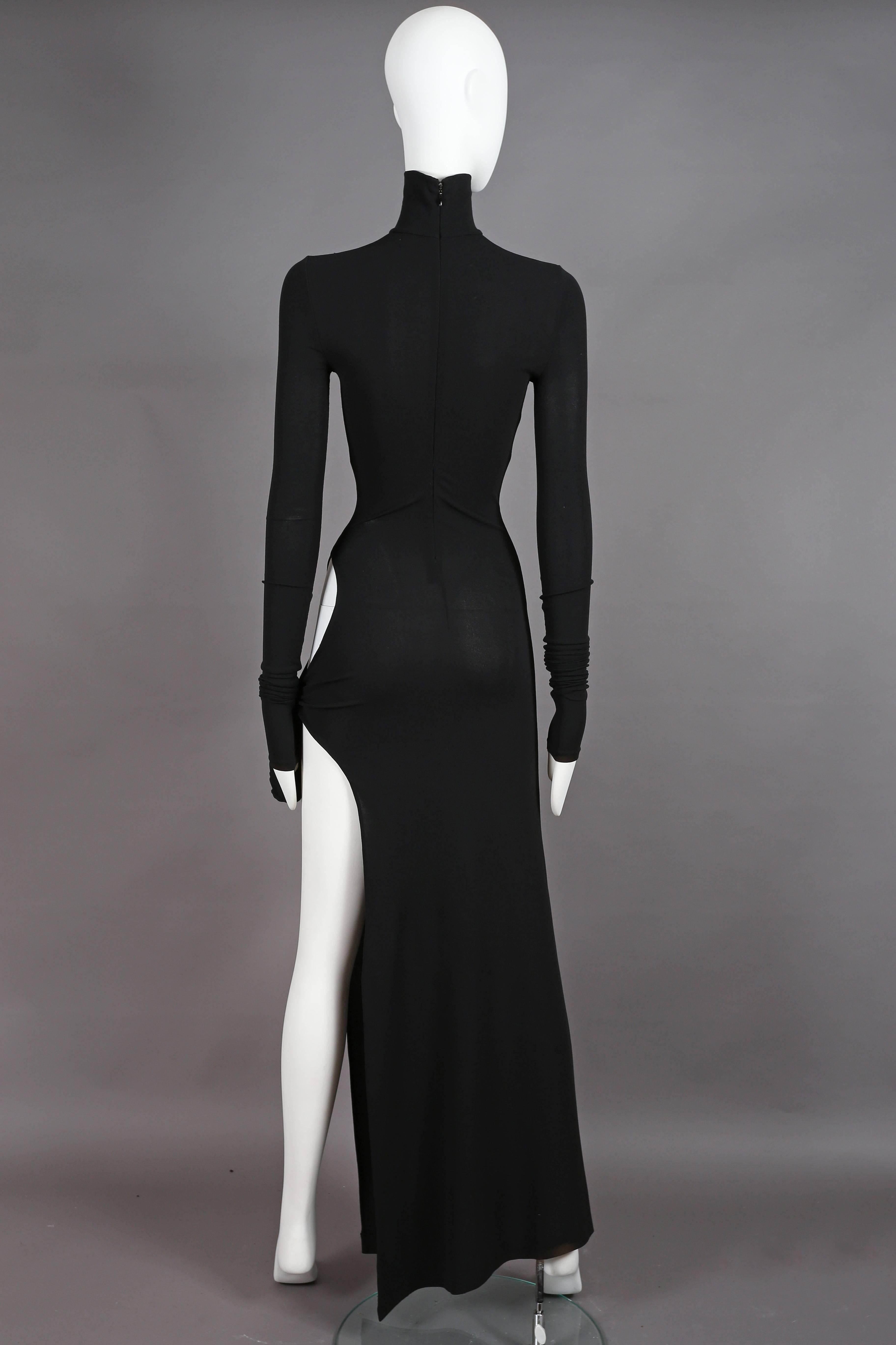 Dolce & Gabbana black bodycon evening dress with cut out, circa 2001 In Good Condition In London, GB