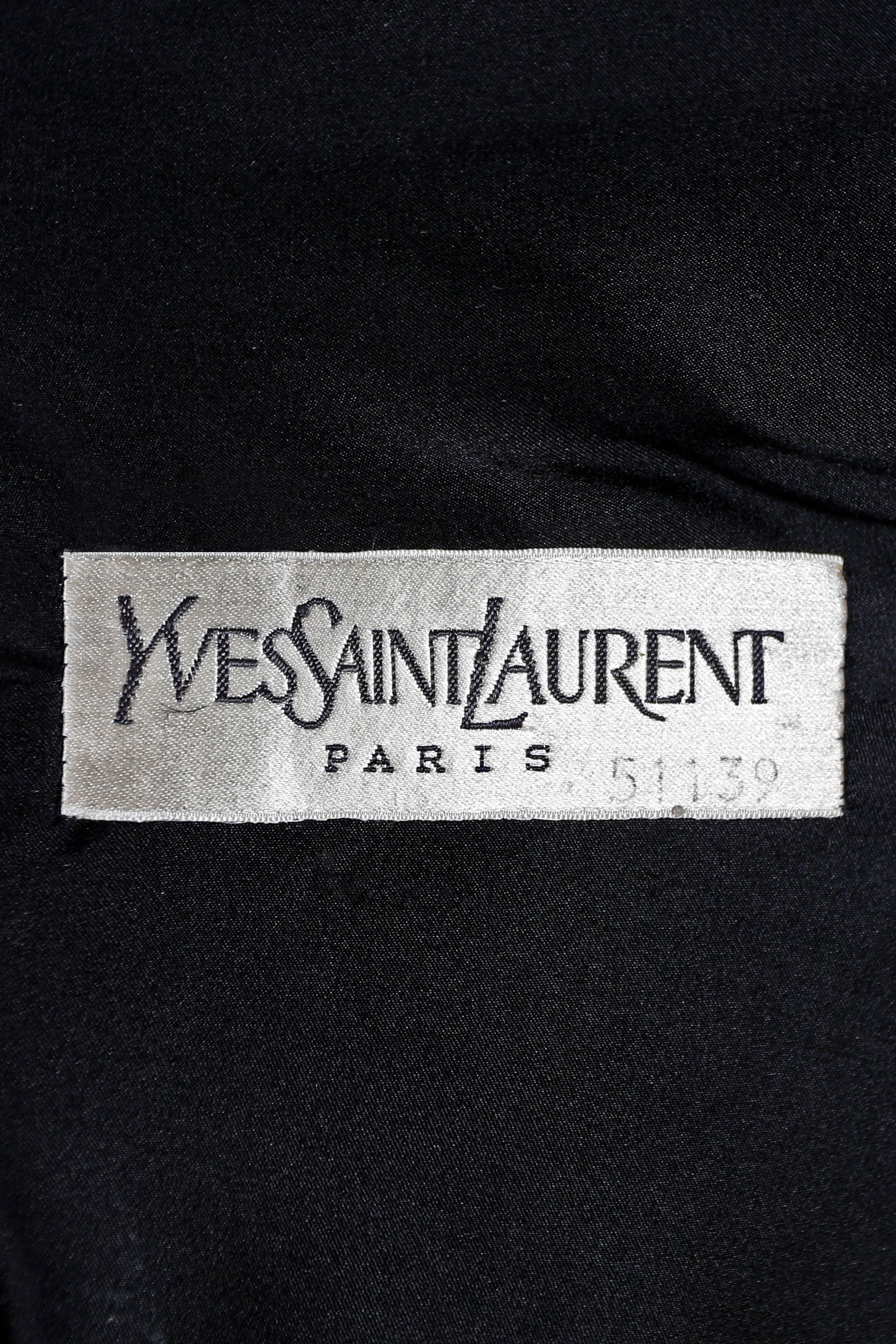 Yves Saint Laurent Haute Couture black velvet cocktail dress, circa 1981 3
