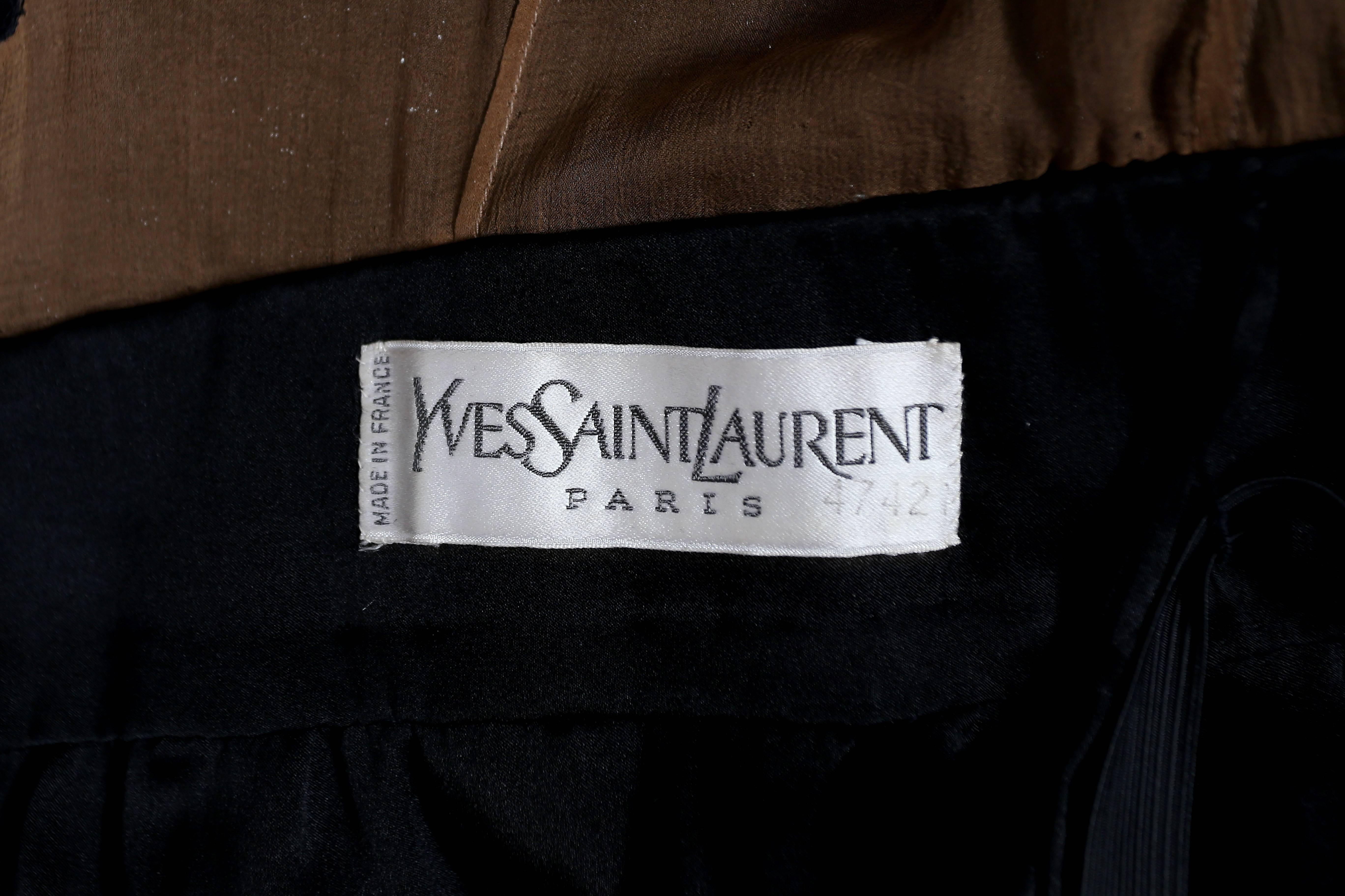 Yves Saint Laurent Haute Couture black lace cocktail dress, circa 1979 4