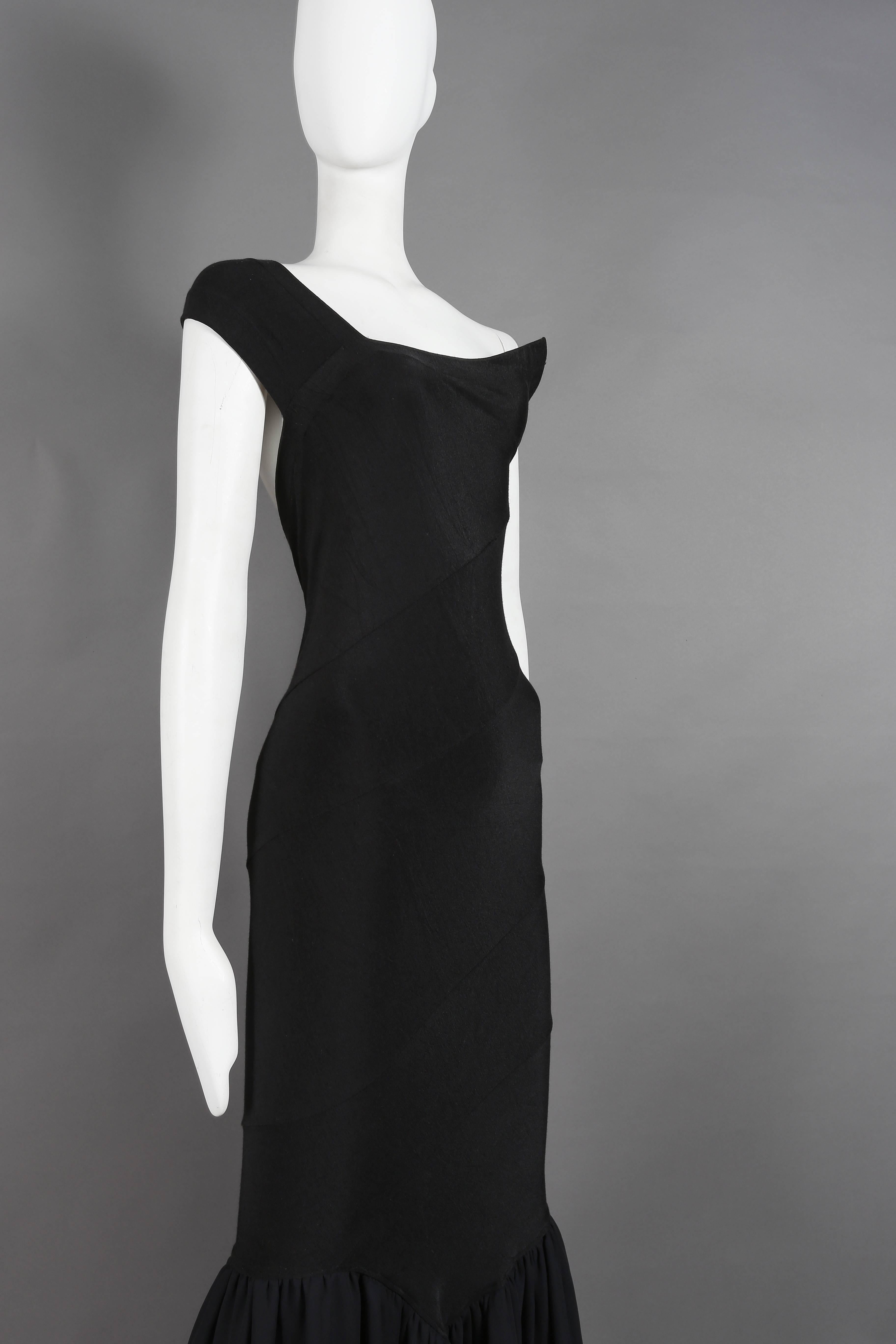 Comme des Garcons bias cut knitted gown with fish tale skirt, circa 1986 1