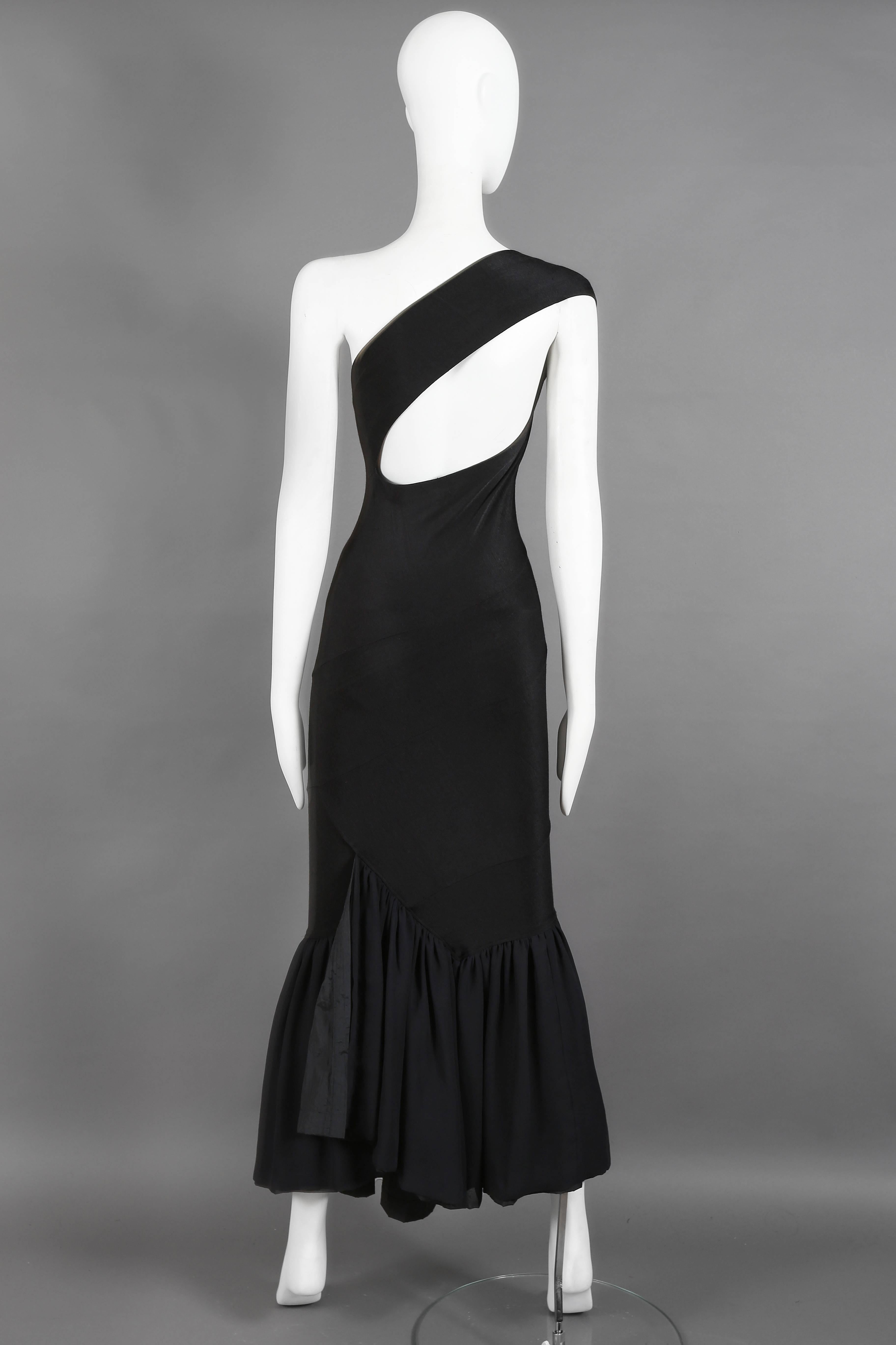 Women's Comme des Garcons bias cut knitted gown with fish tale skirt, circa 1986