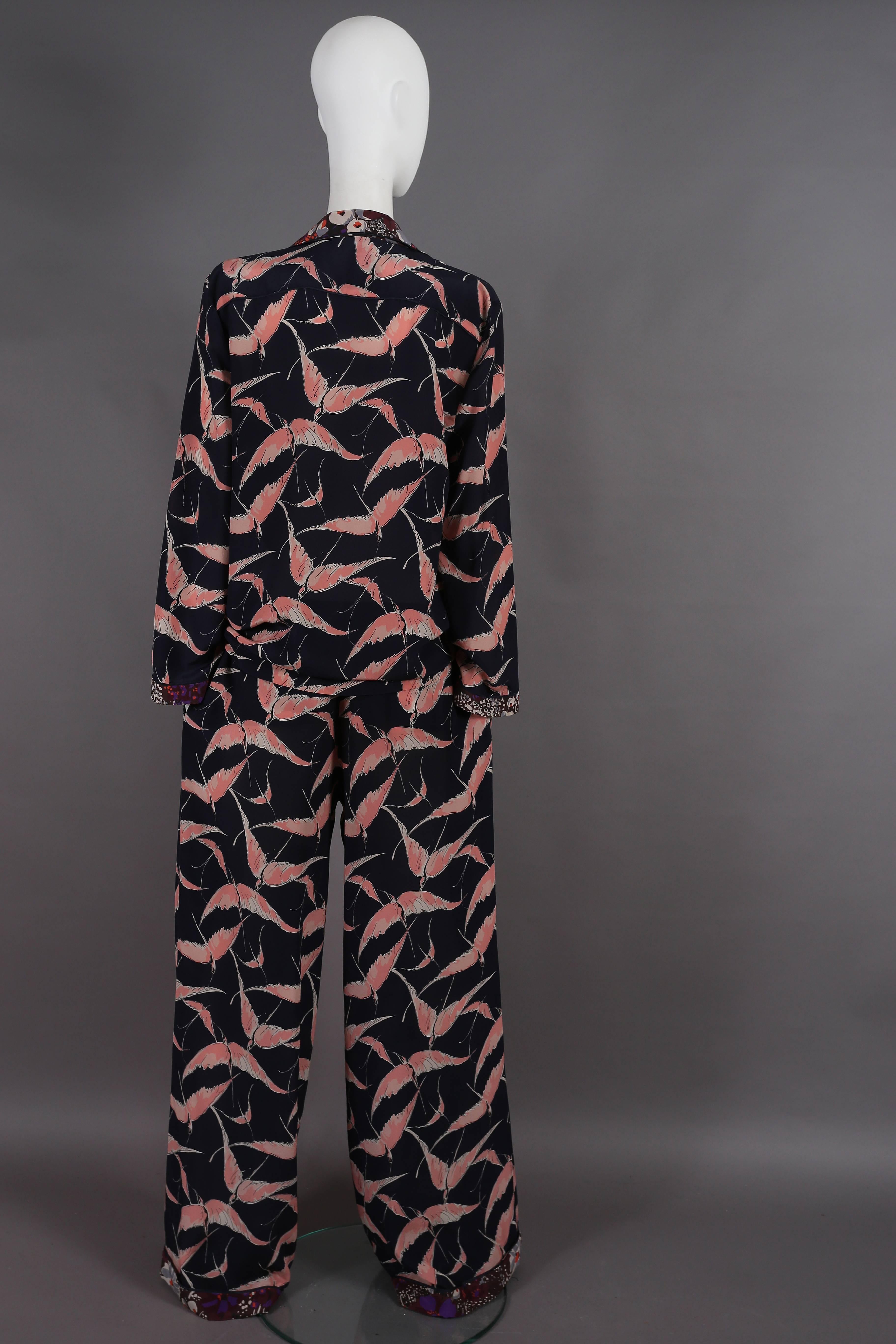 Valentino oriental style silk pant suit, circa 2016 1