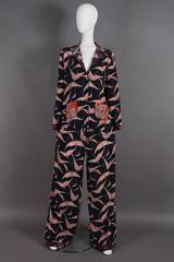 Valentino oriental style silk pant suit, circa 2016