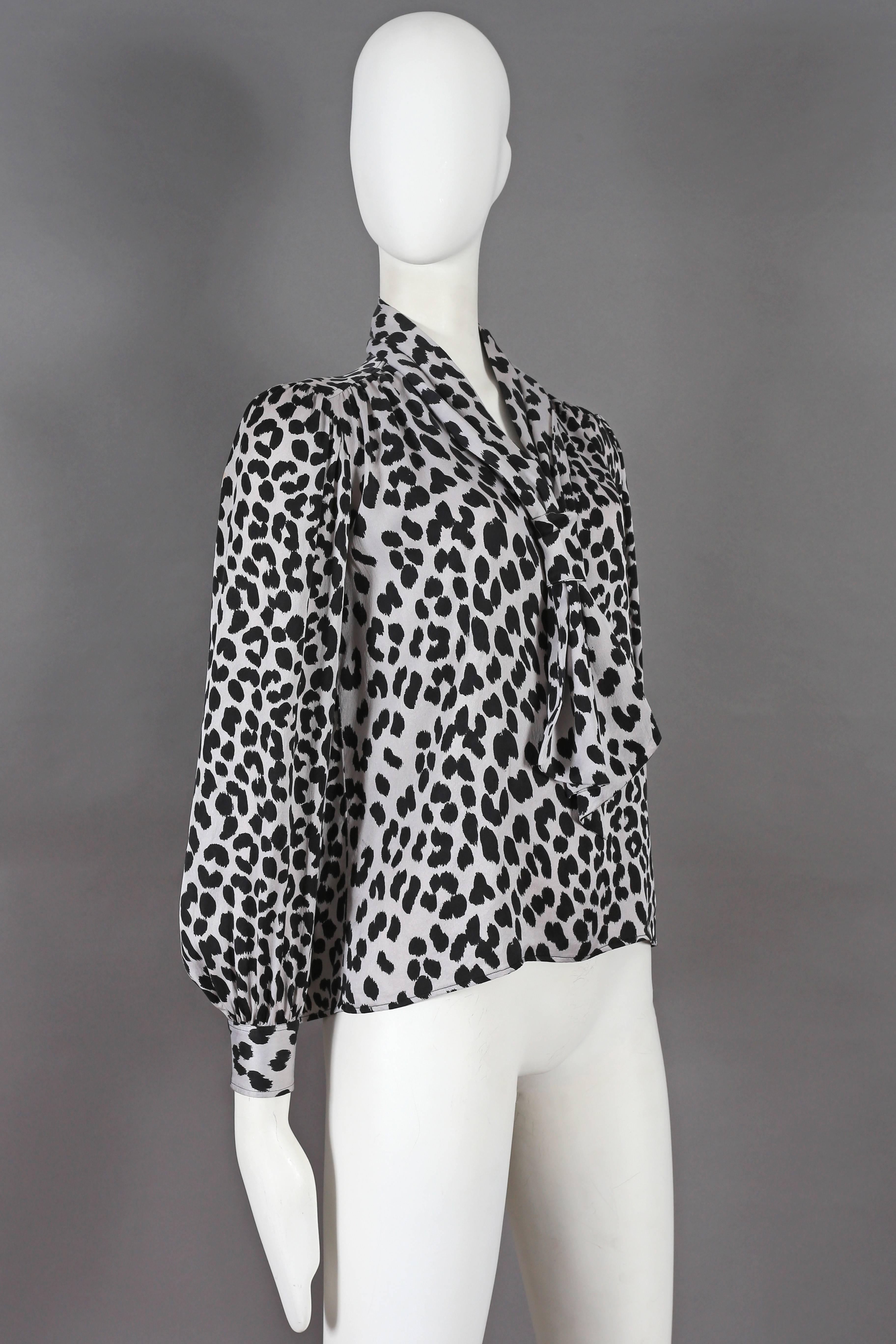 saint laurent leopard blouse