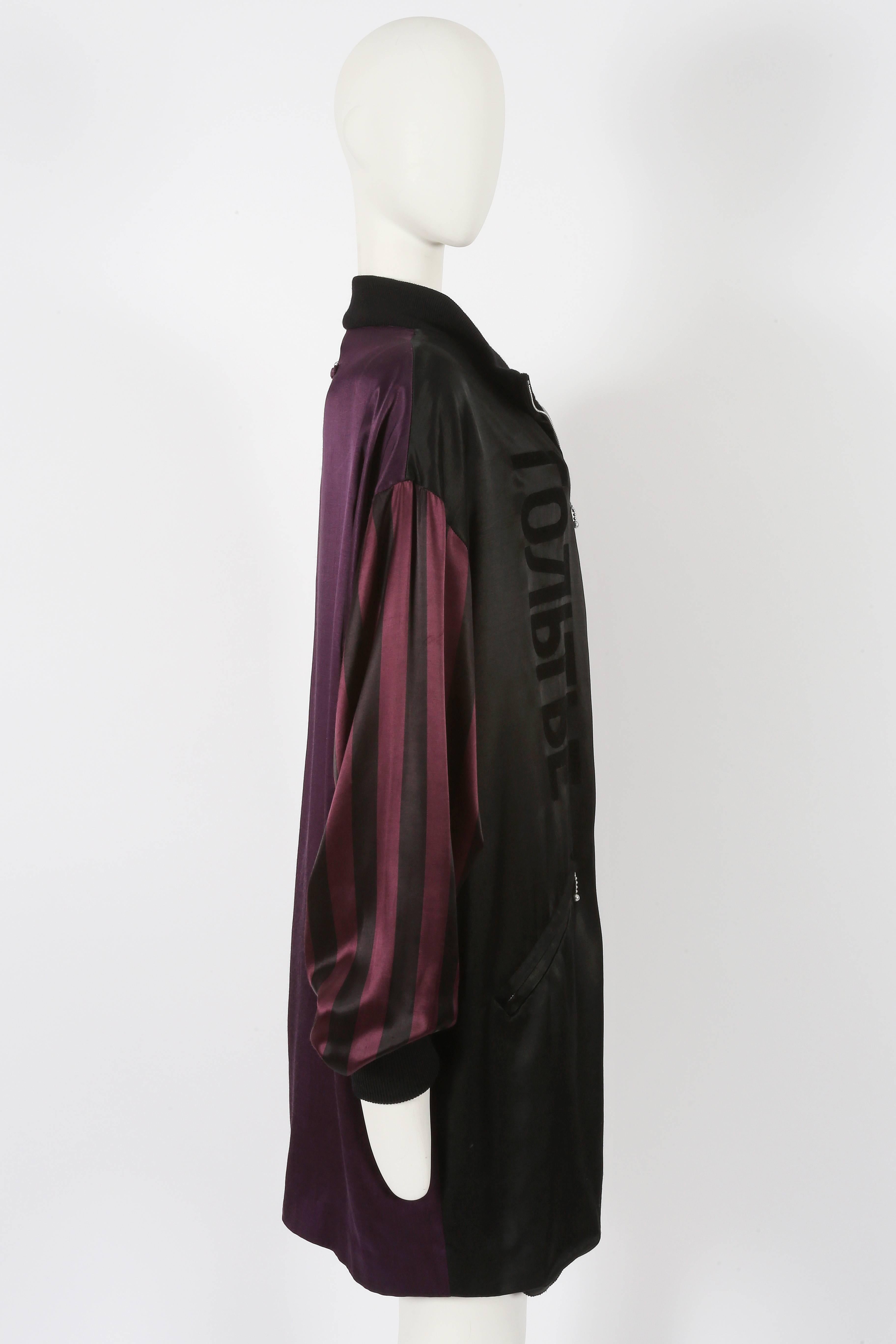 Black Jean Paul Gaultier unisex 'Russian Constructivist' oversized jacket, circa 1986