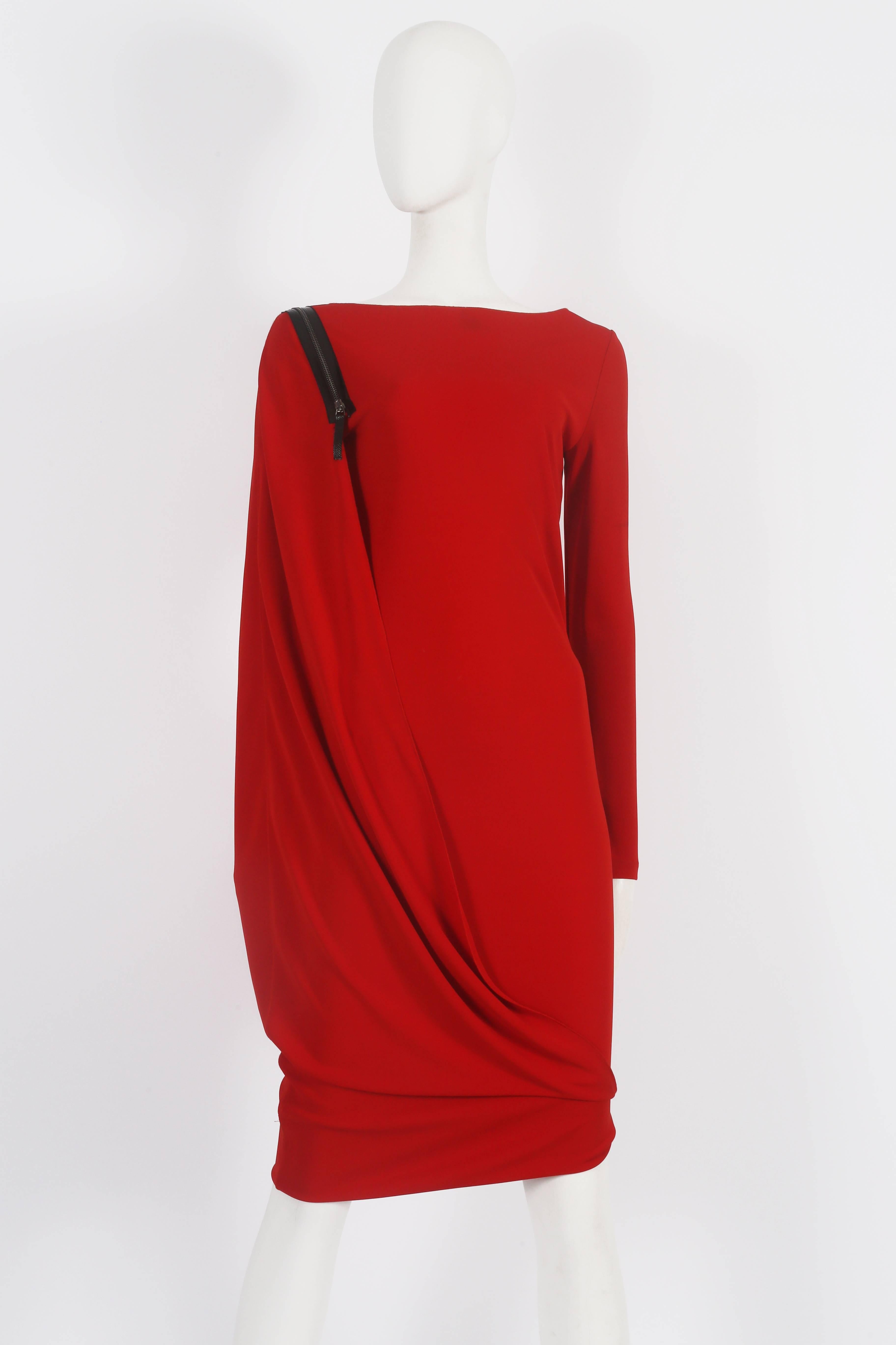 Women's or Men's Jean Paul Gaultier red convertible zip dress, circa 2011