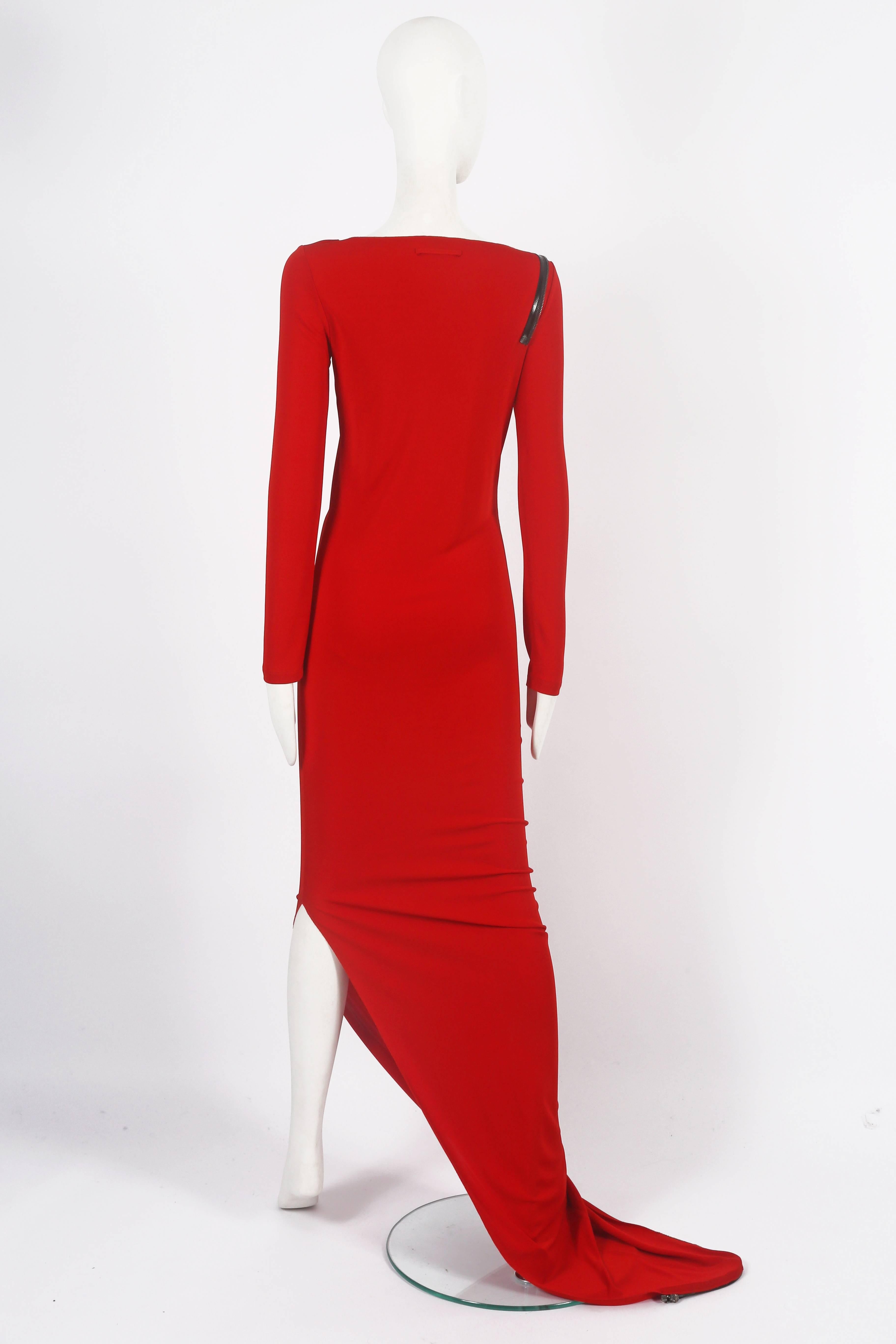Jean Paul Gaultier red convertible zip dress, circa 2011 In New Condition In London, GB