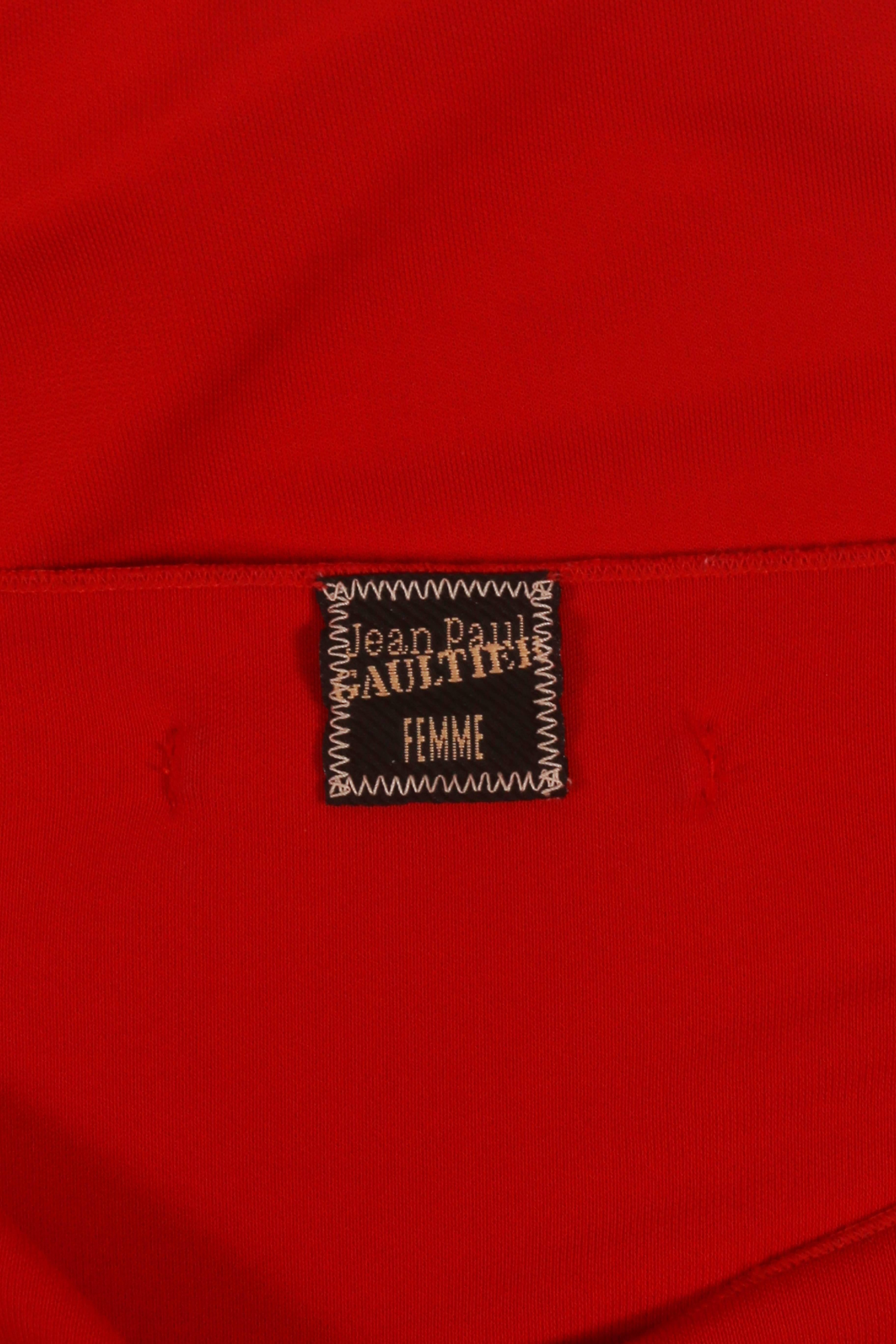 Jean Paul Gaultier red convertible zip dress, circa 2011 2