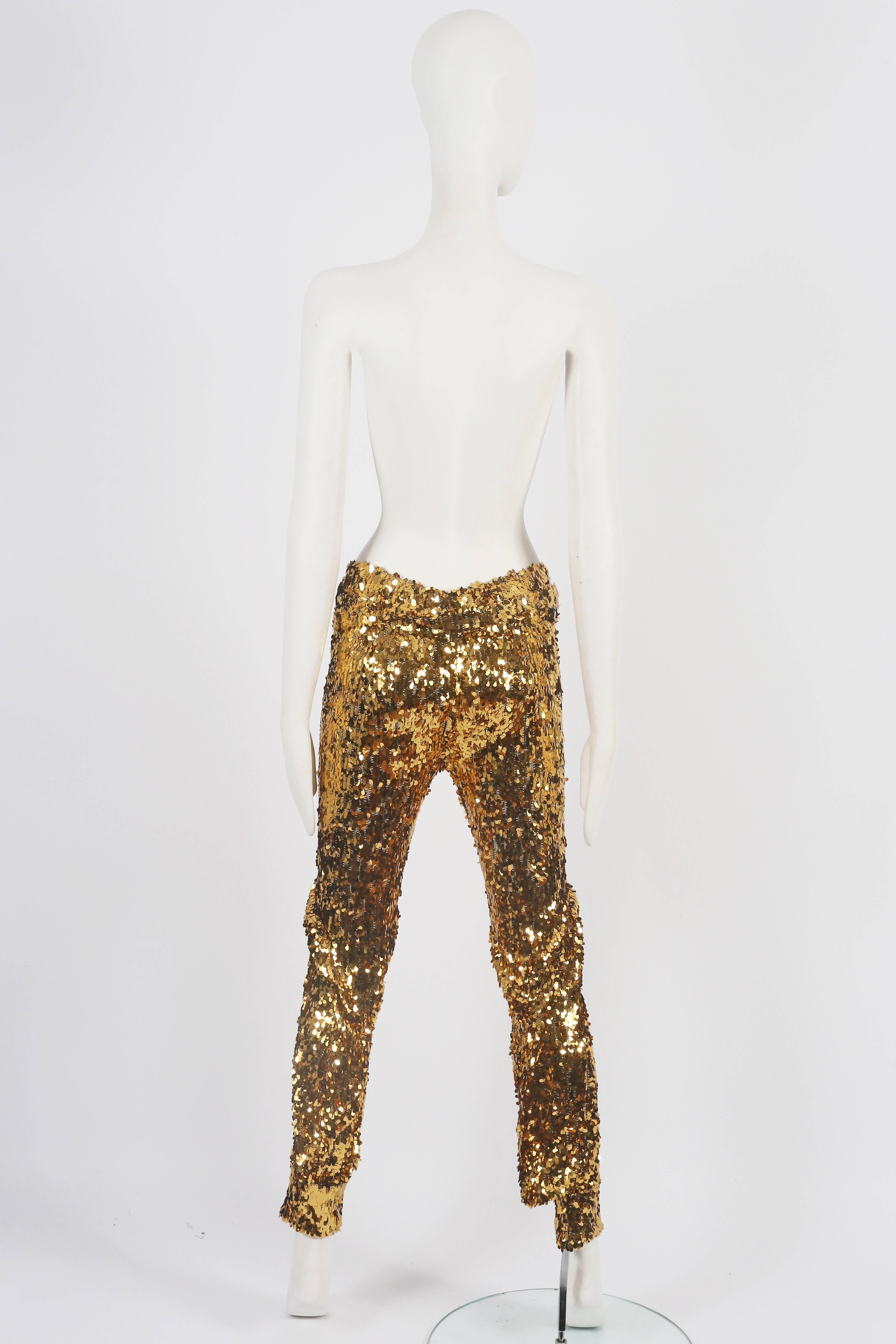 Vivienne Westwood gold sequinned evening pants, circa 2011 1