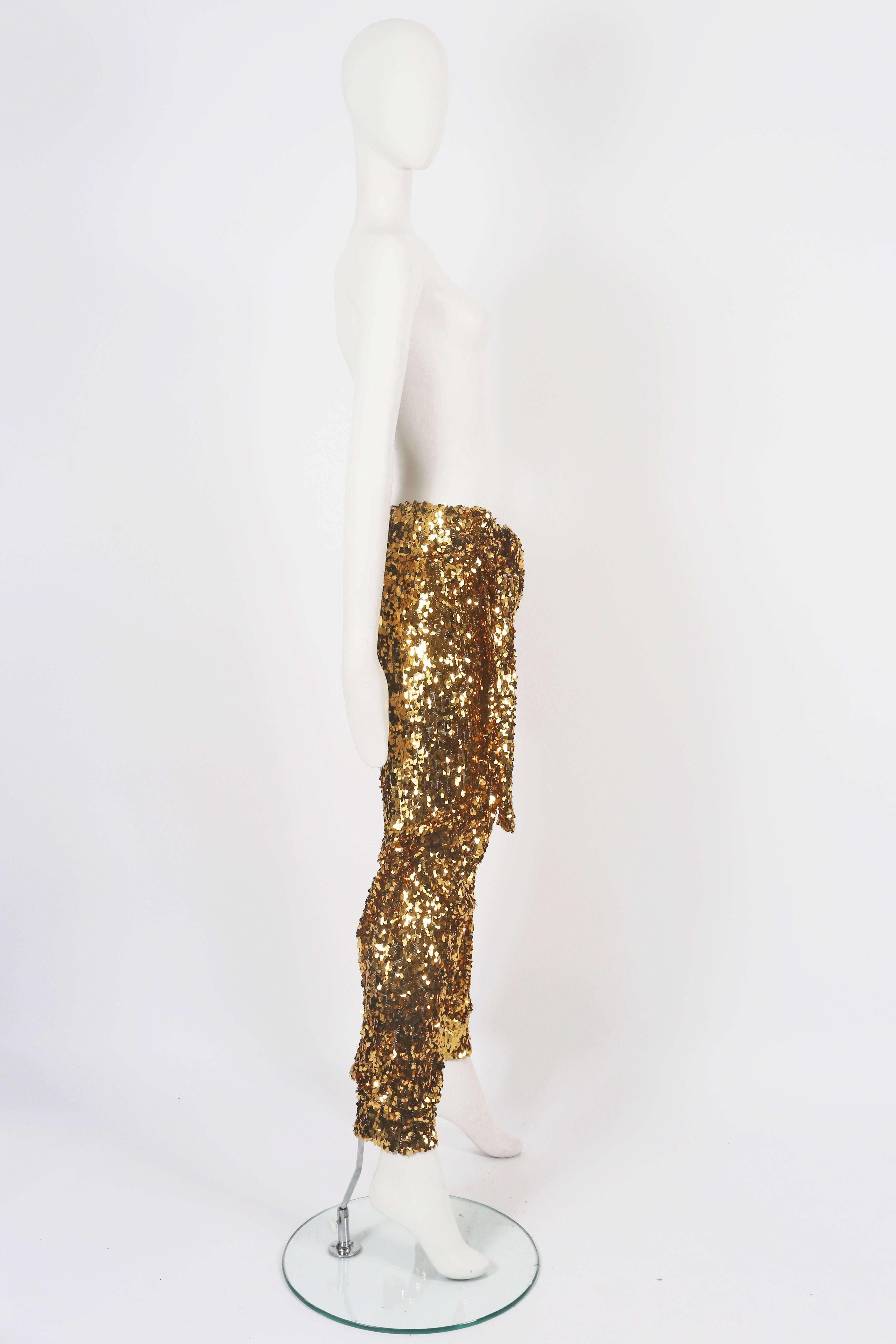 Women's Vivienne Westwood gold sequinned evening pants, circa 2011