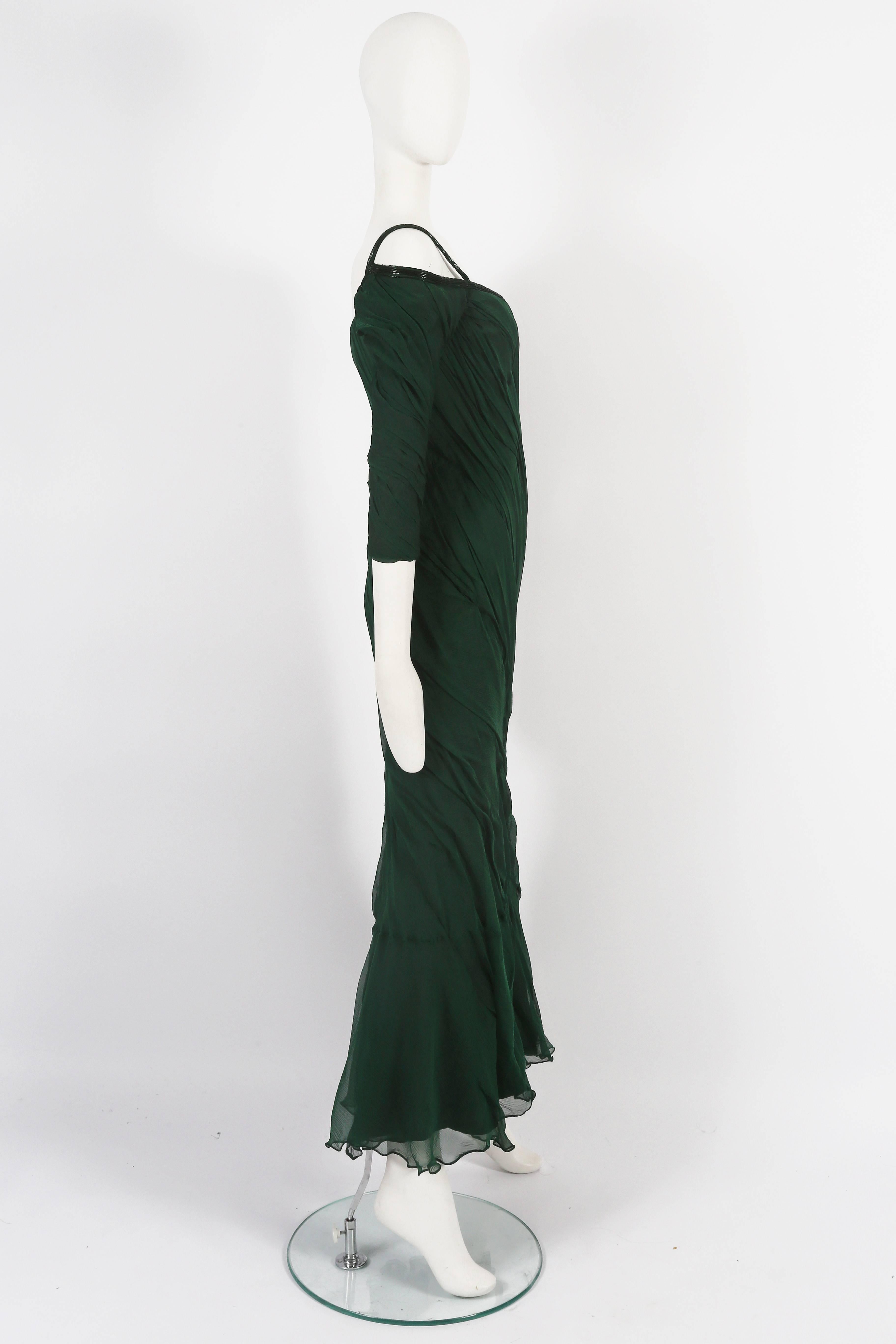 Antony Price bias cut chiffon evening gown, circa 1980s In Excellent Condition In London, GB