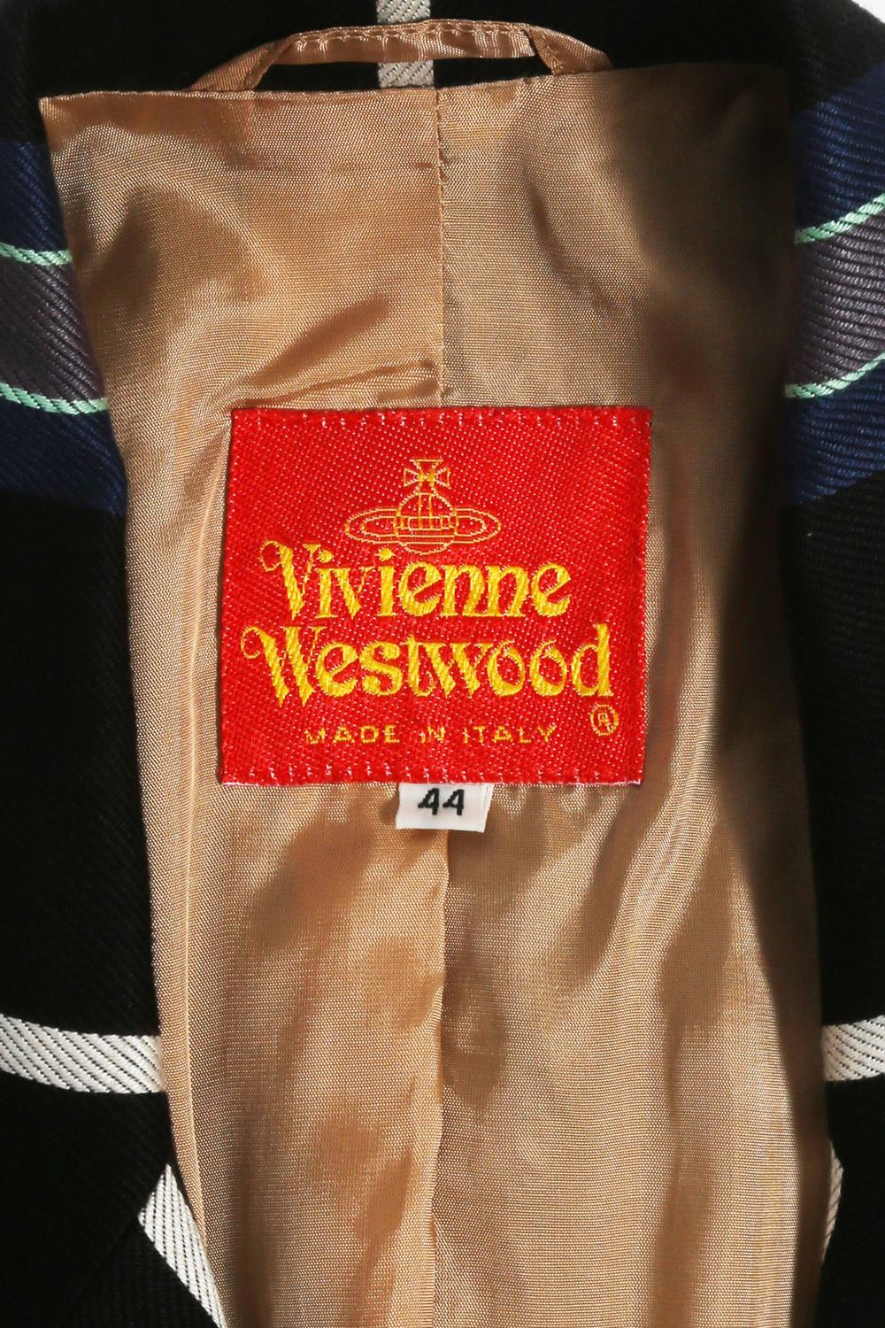 Vivienne Westwood tweed striped skirt suit, circa 1995 For Sale at 1stdibs