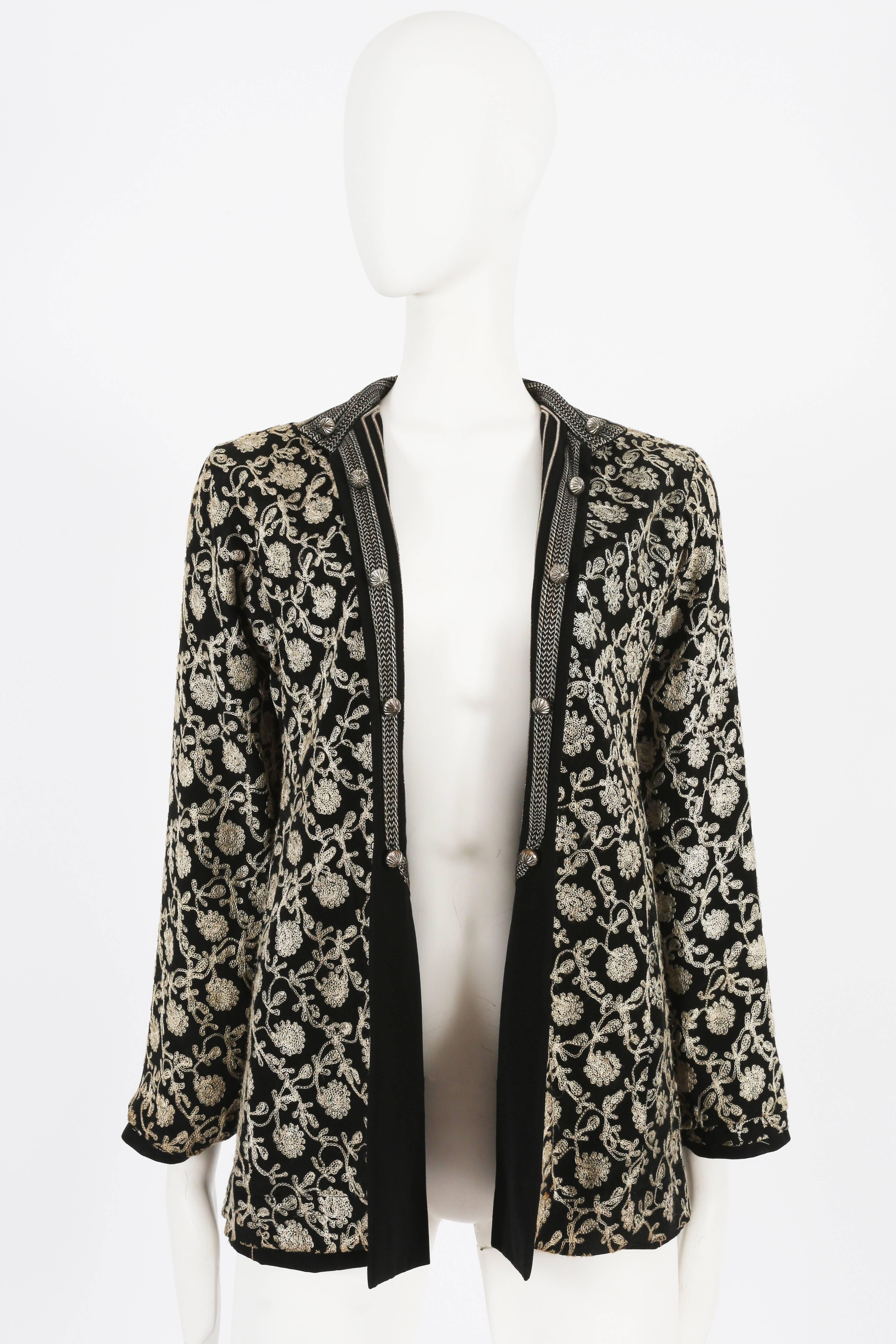 Bestickte Abendjacke aus Wolle von Thea Porter, ca. 1960er Jahre Damen im Angebot