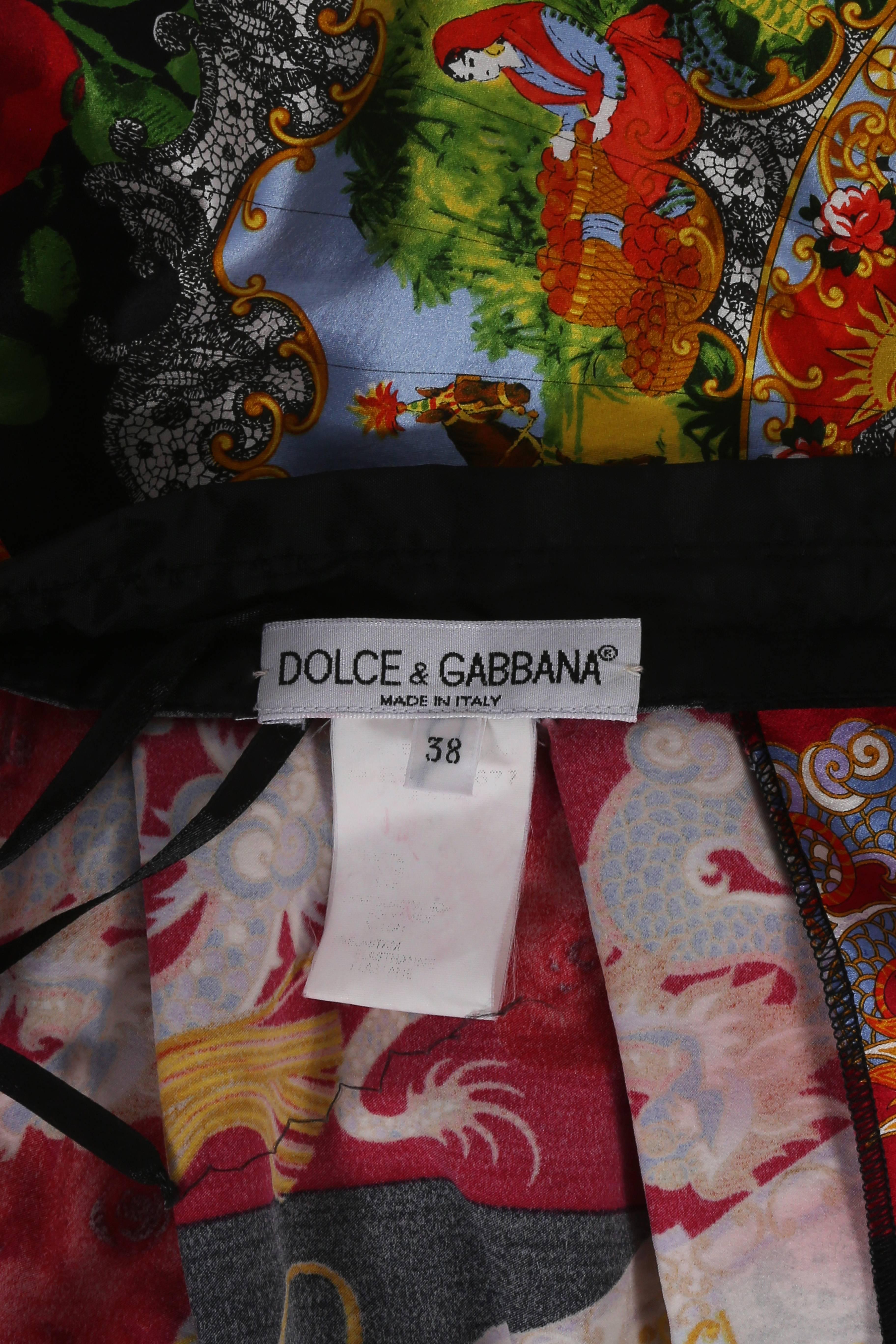 Women's Dolce & Gabbana Chinese Dragon Evening Dress, circa 1999