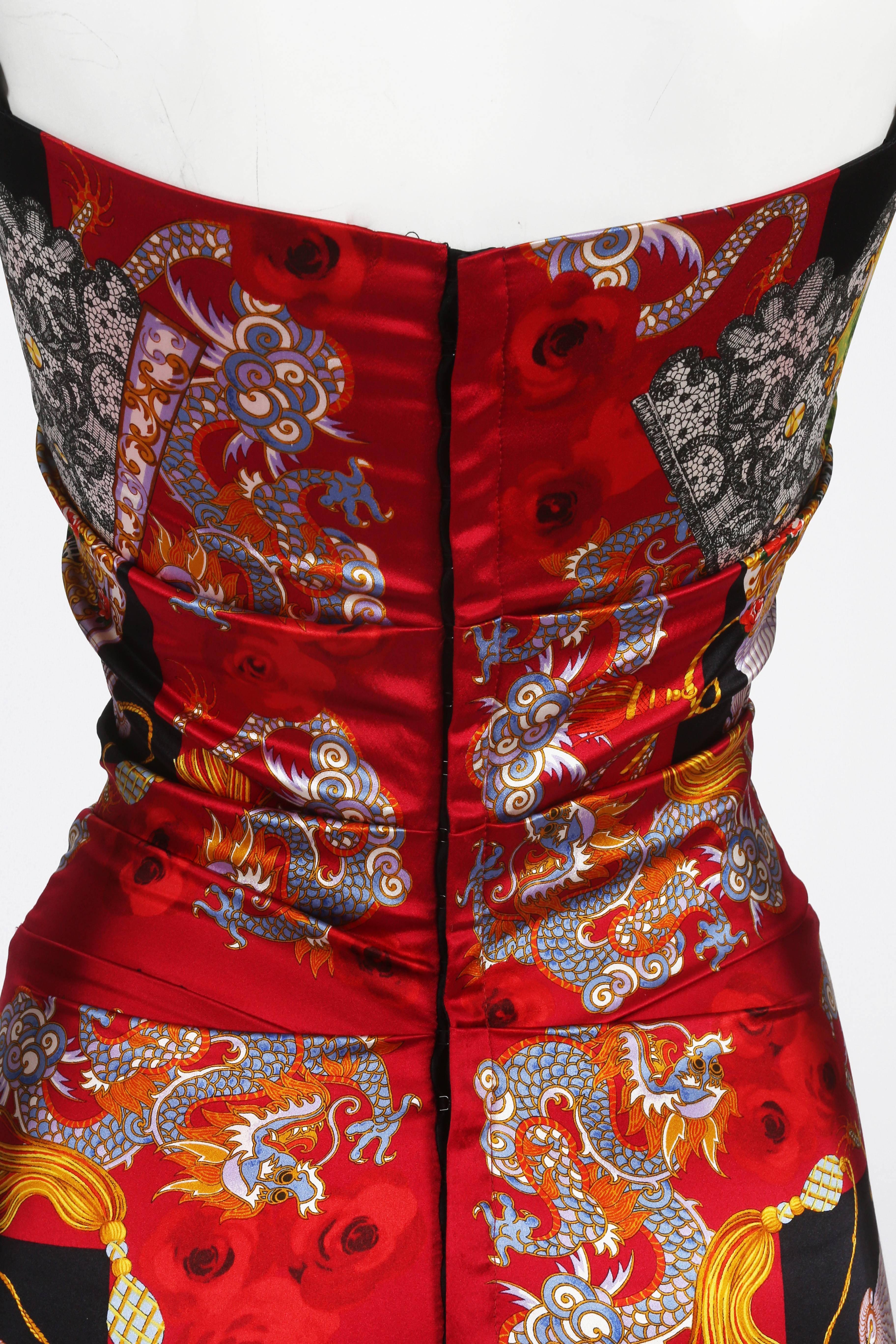 Dolce & Gabbana Chinese Dragon Evening Dress, circa 1999 In Excellent Condition In London, GB