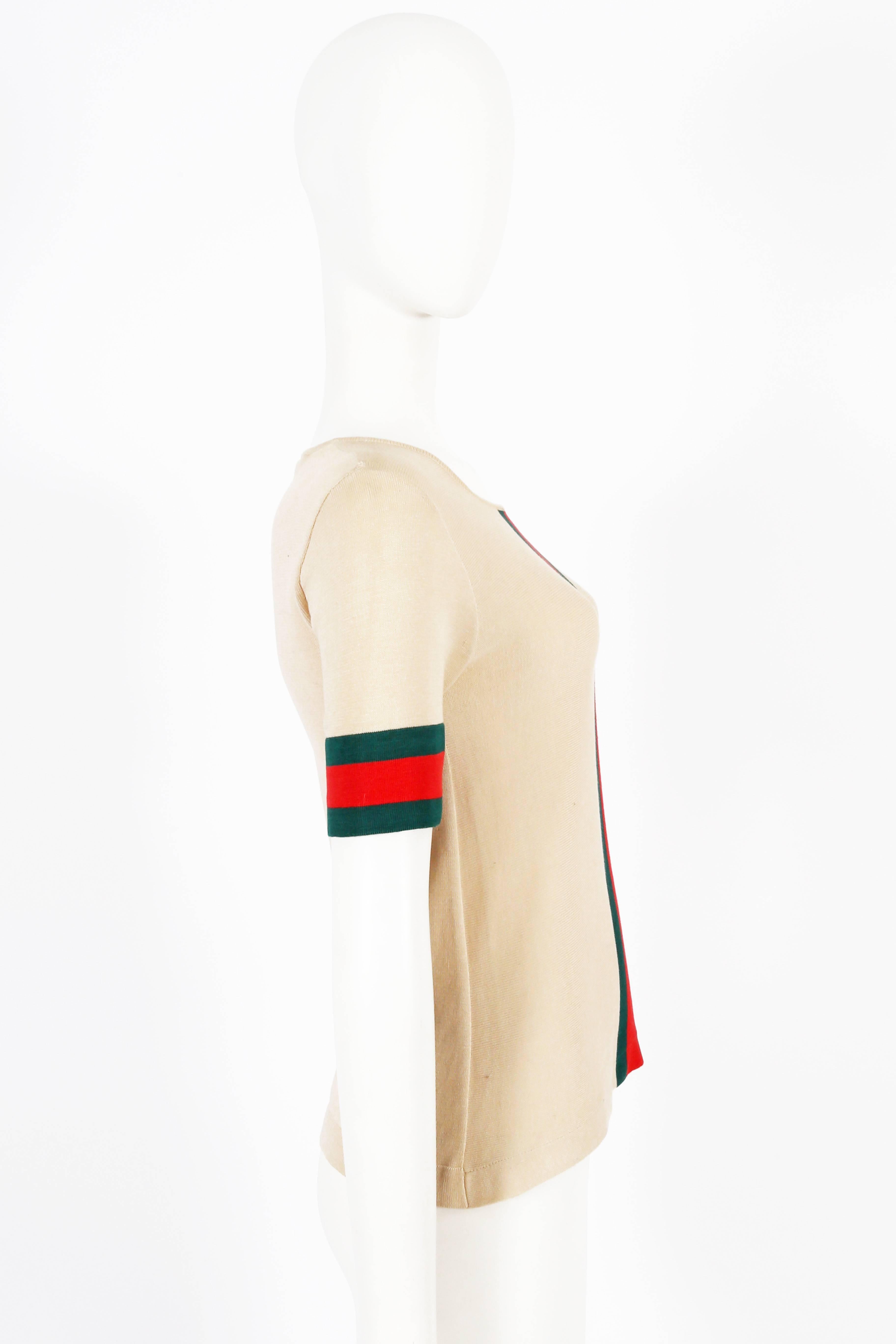 Gucci iconic striped knitted t-shirt, circa 1970s In Good Condition In London, GB