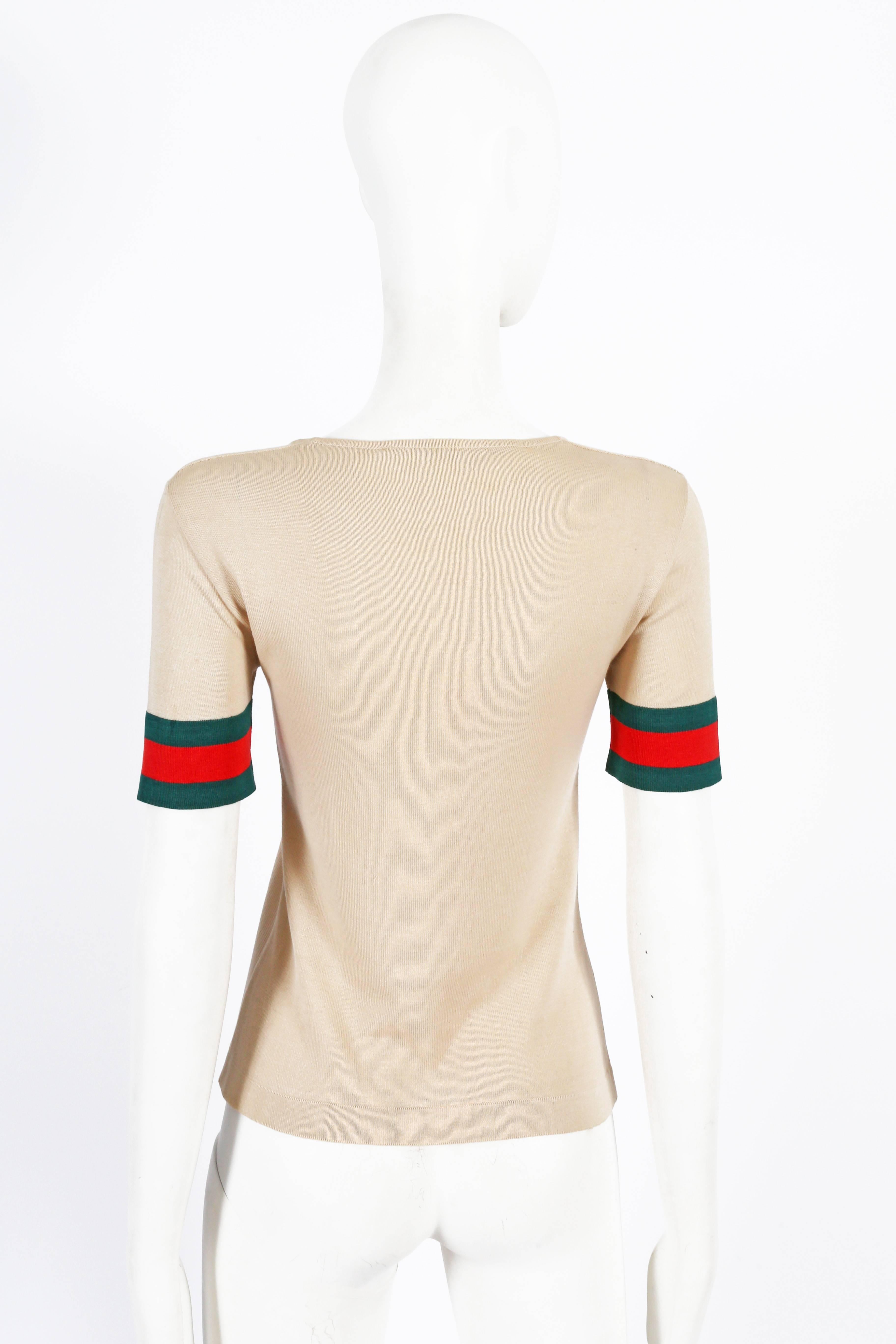 Women's Gucci iconic striped knitted t-shirt, circa 1970s