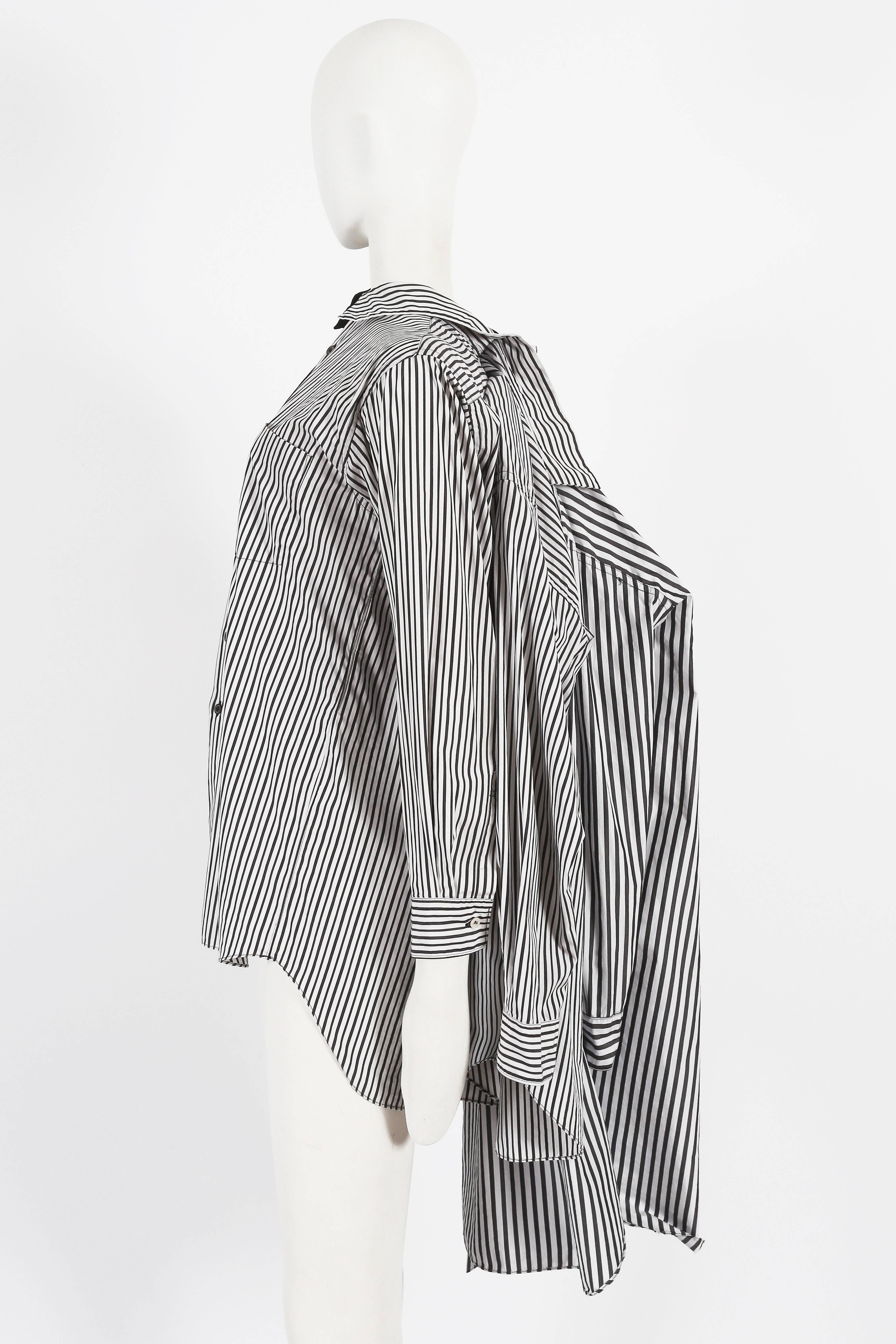 Gray Comme des Garcons oversized deconstructed layered shirt, ss 2011 For Sale