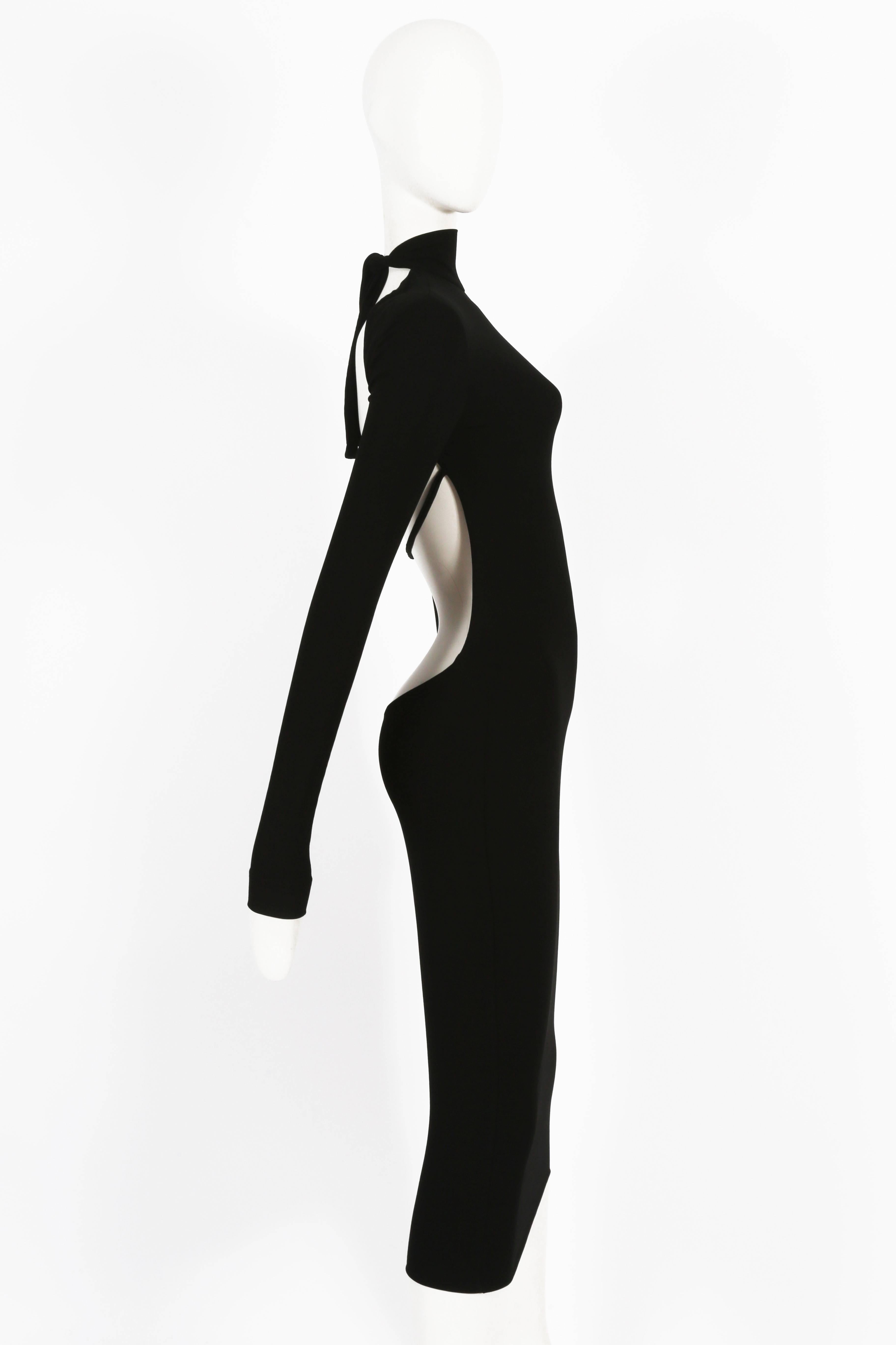 Black Dolce & Gabbana black bodycon low-back dress, circa 1990s