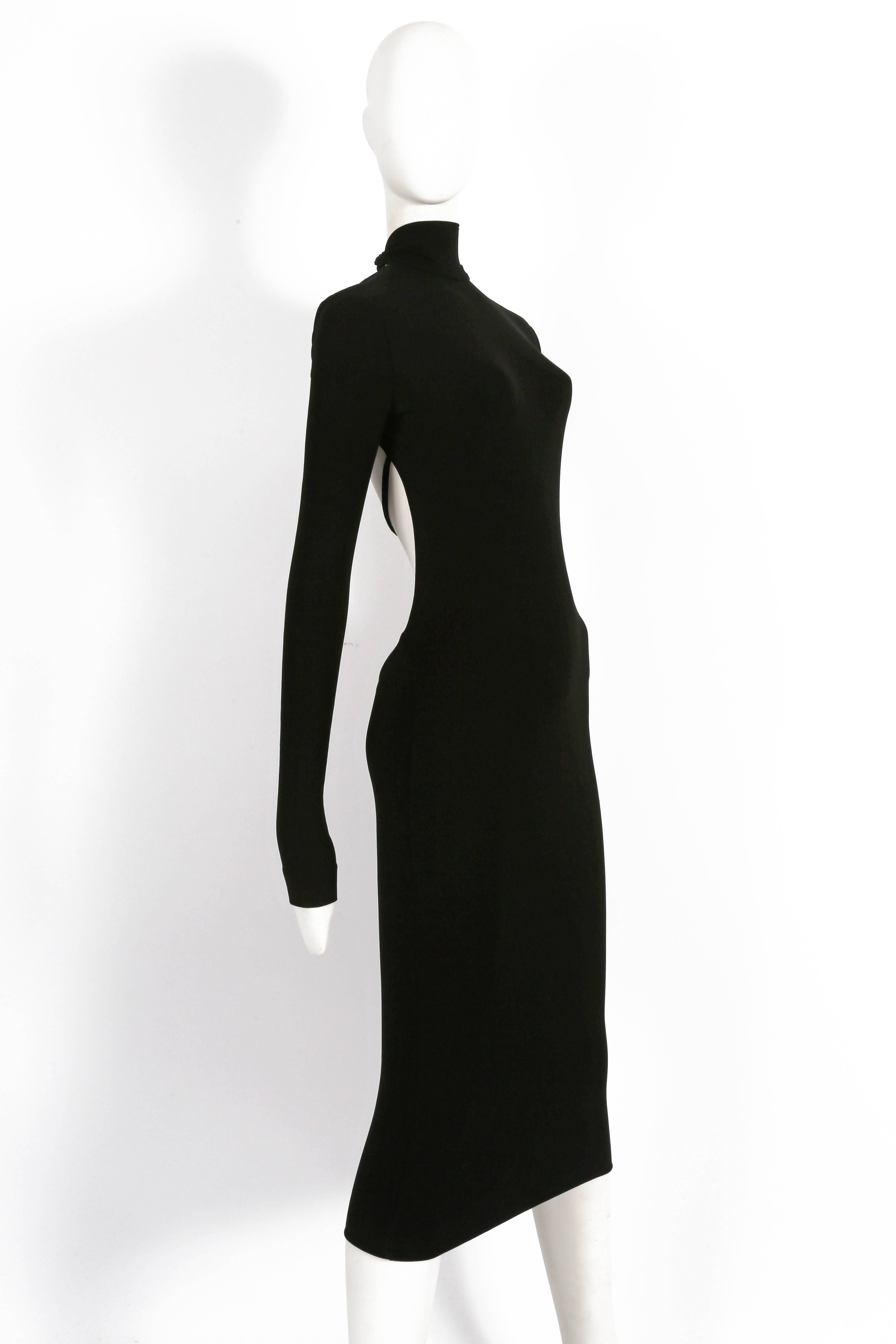 Dolce & Gabbana black bodycon low-back dress, circa 1990s In Excellent Condition In London, GB
