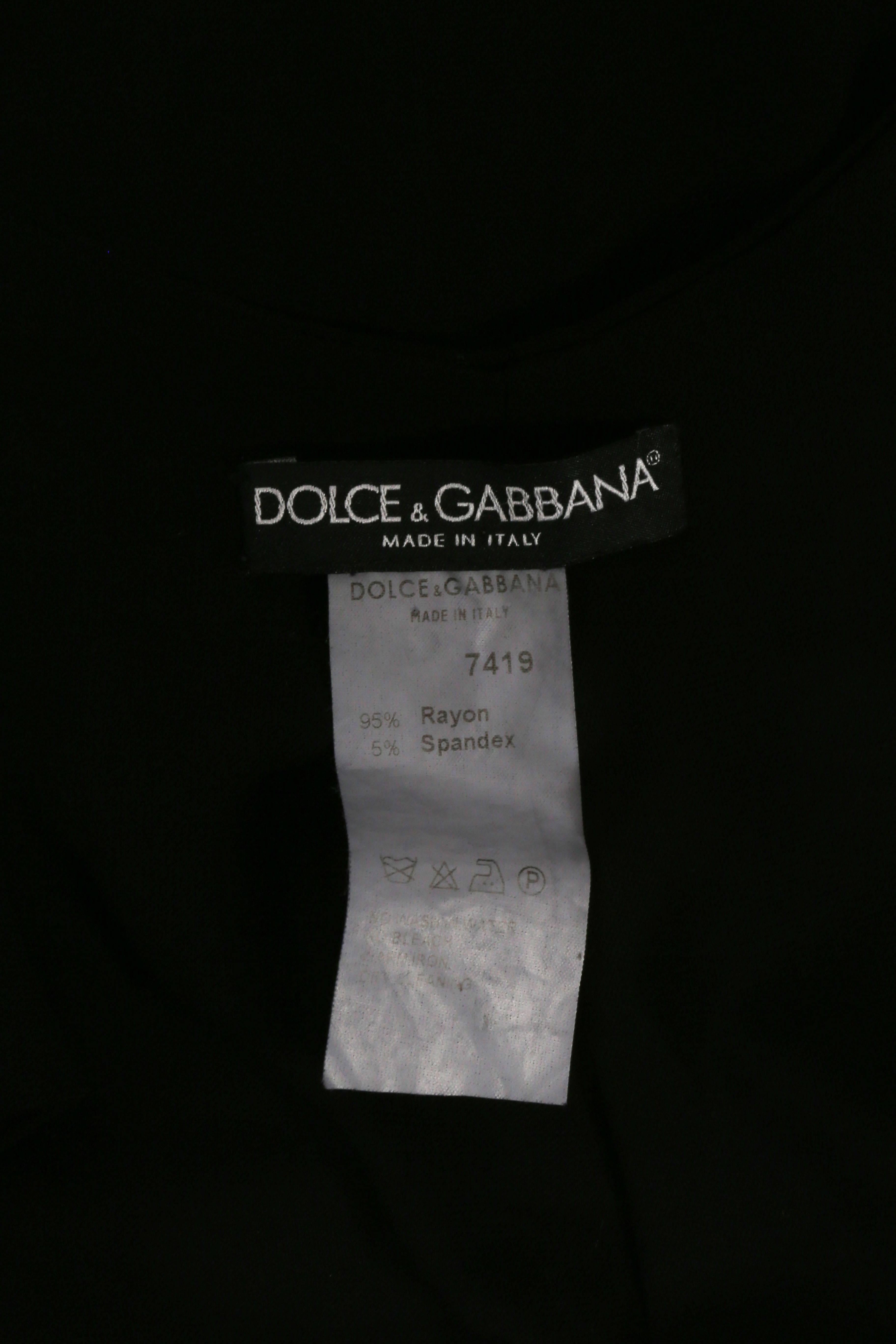 Dolce & Gabbana black bodycon low-back dress, circa 1990s 2