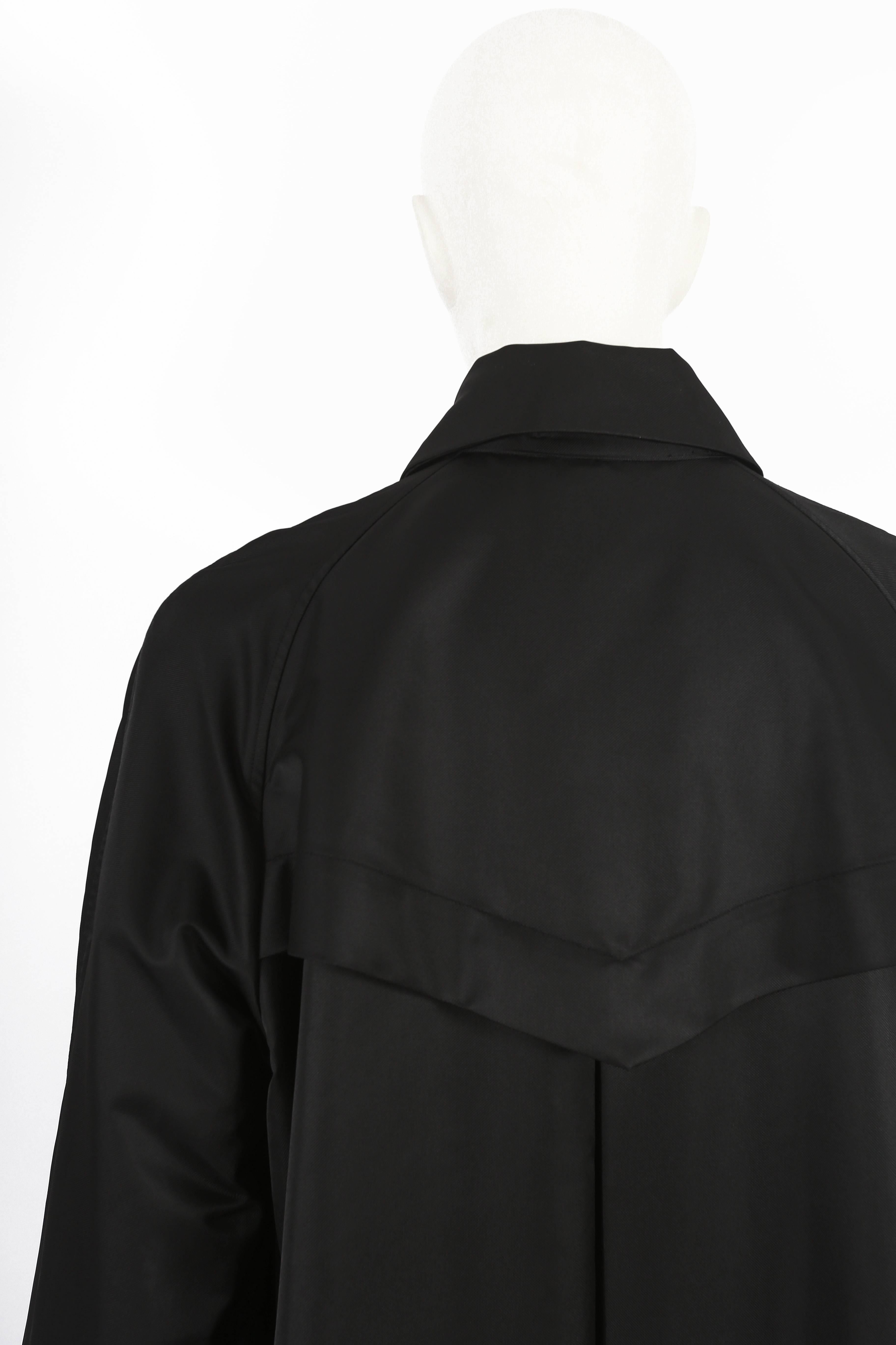 Issey Miyake Mens oversized black nylon coat, c. 1990s For Sale 3