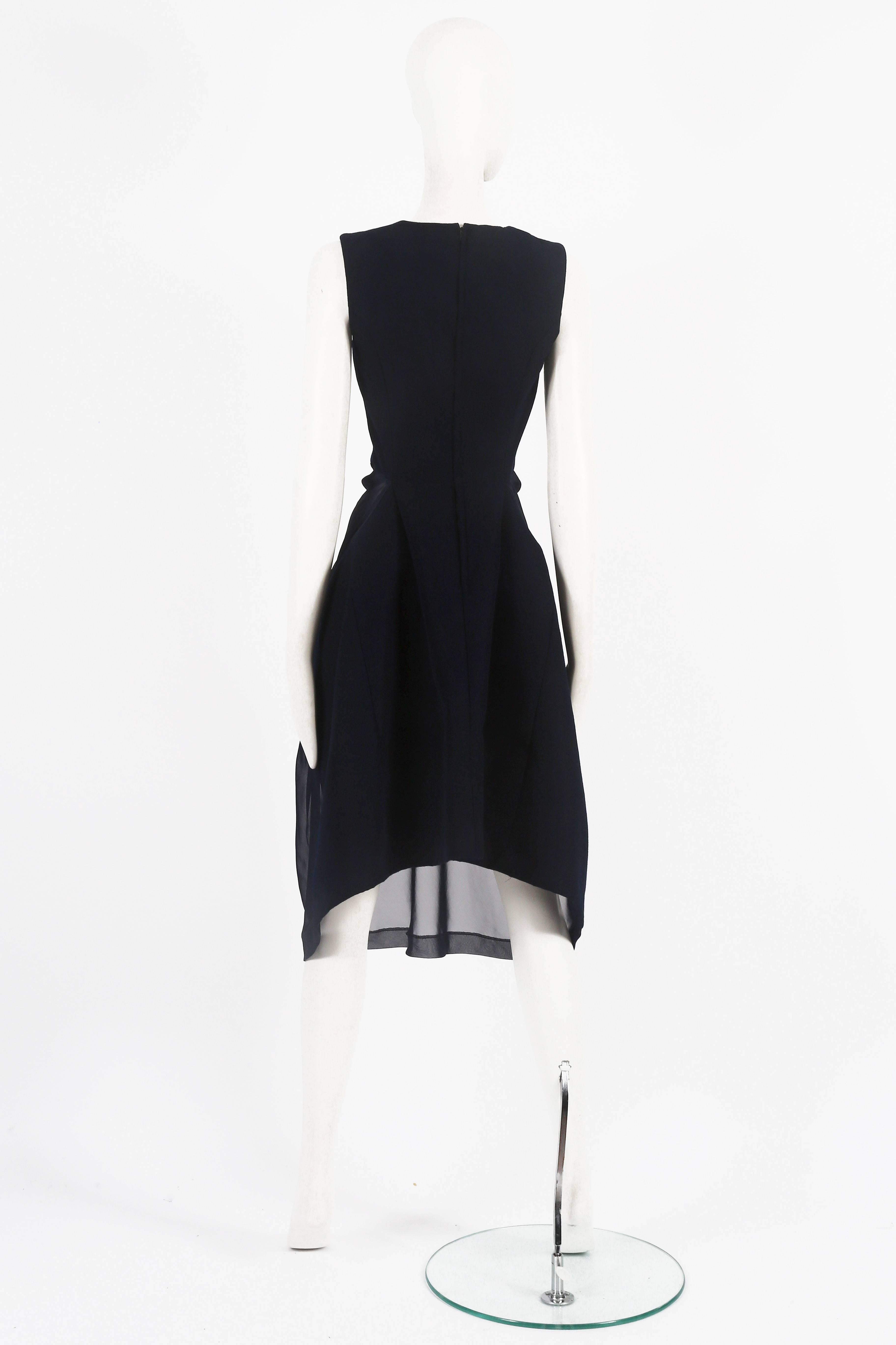 Comme des Garcons deconstructed wool and chiffon dress, fw 1997 For Sale 1