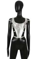 Vivienne Westwood Silver Leather 'Time Machine' Bondage Corset, circa 1988