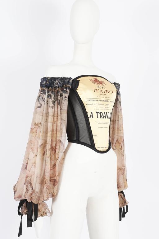 Dolce Gabbana Opera Corset with chiffon poet sleeves, circa 2009 - Main Image