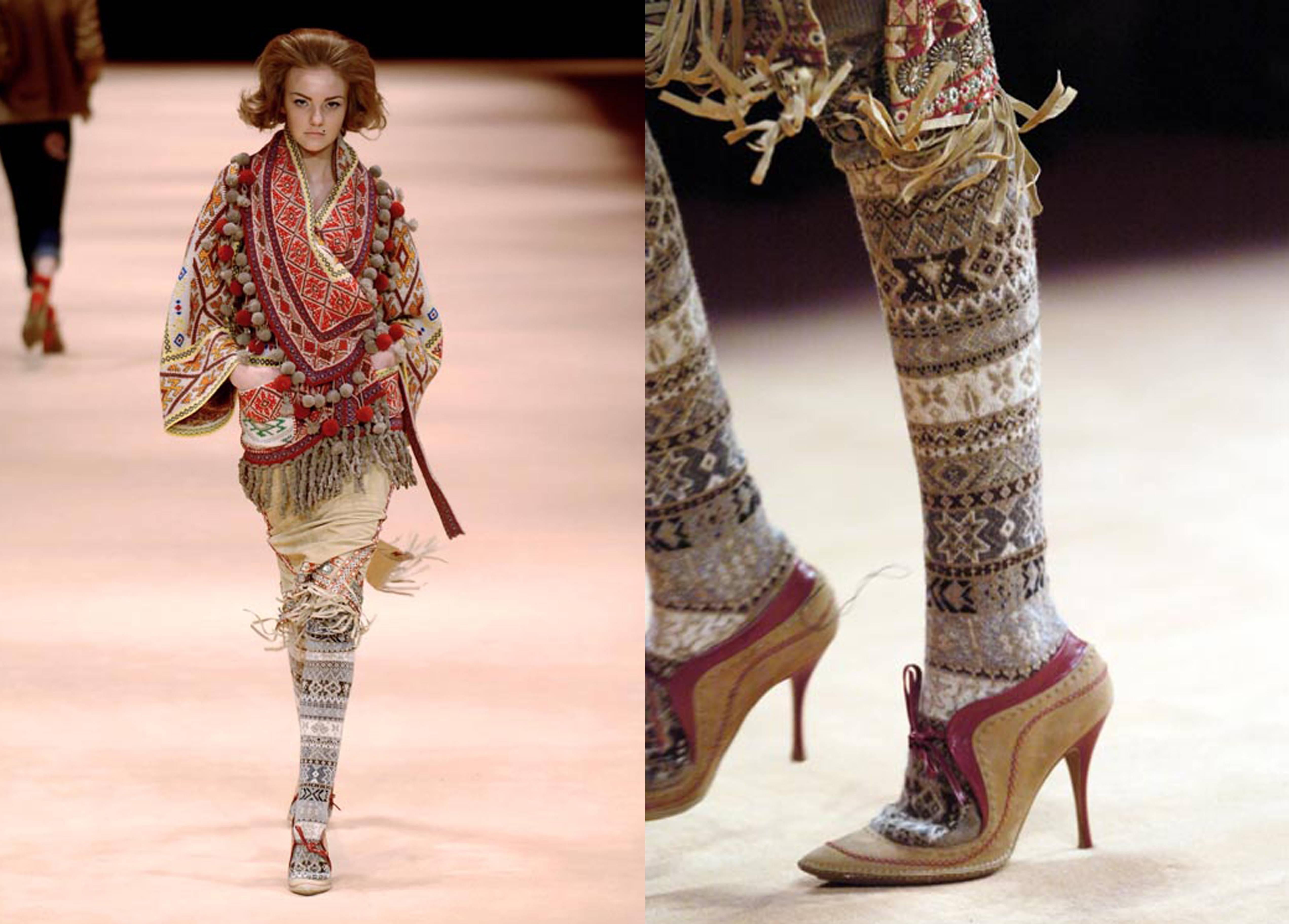 A rare pair of runway Alexander McQueen knitted sock boots, autumn-winter 2005. 

Comes with original box