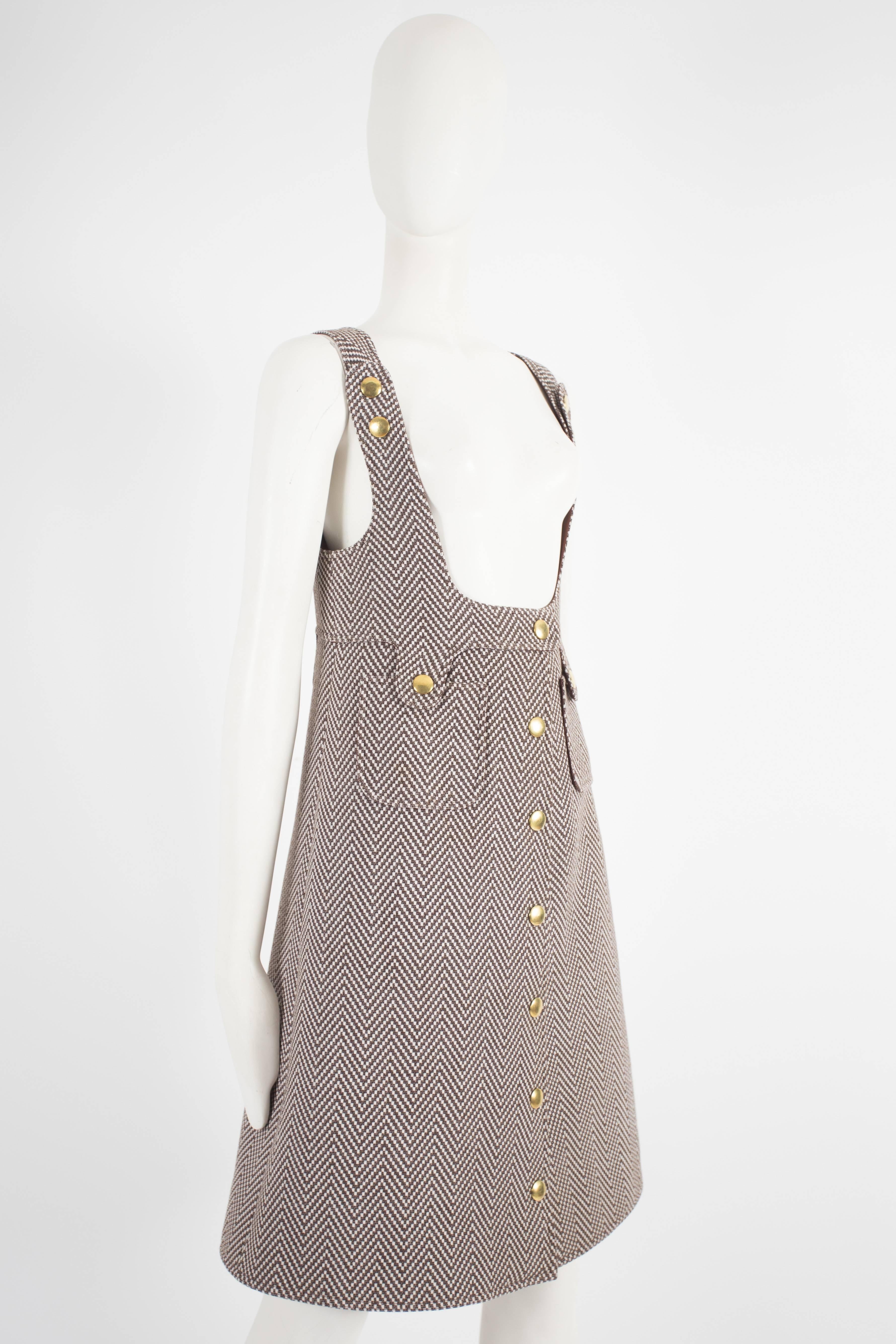 pinafore tweed dress