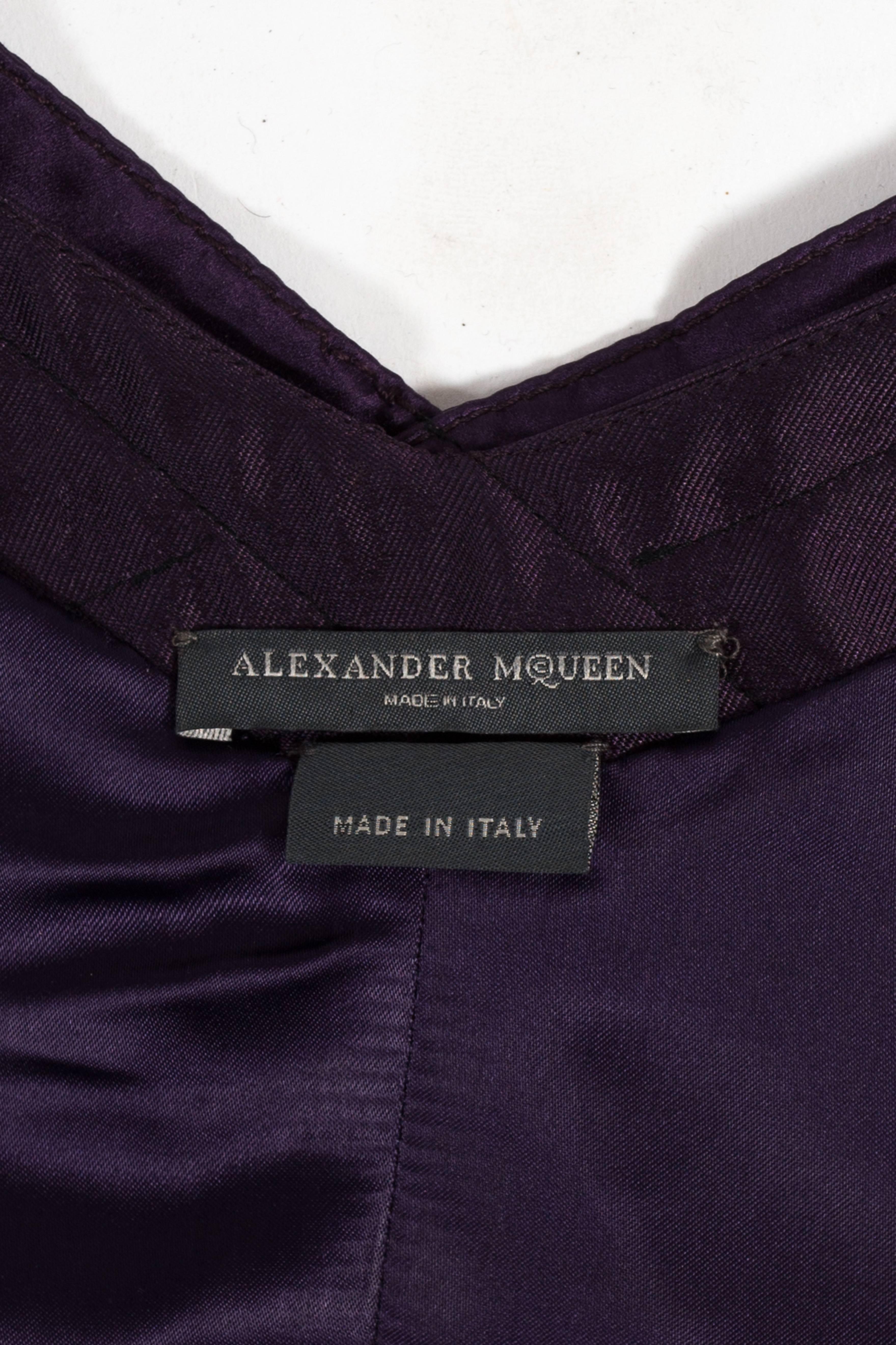 Alexander McQueen purple silk taffeta evening jacket, fw 2007 For Sale 5