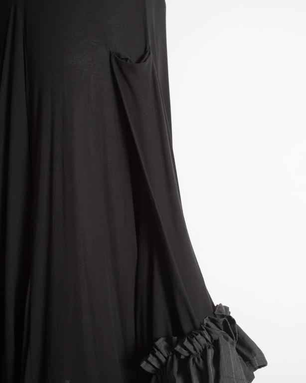 Yohji Yamamoto black ruffled swing dress, circa 1999 For Sale at 1stDibs