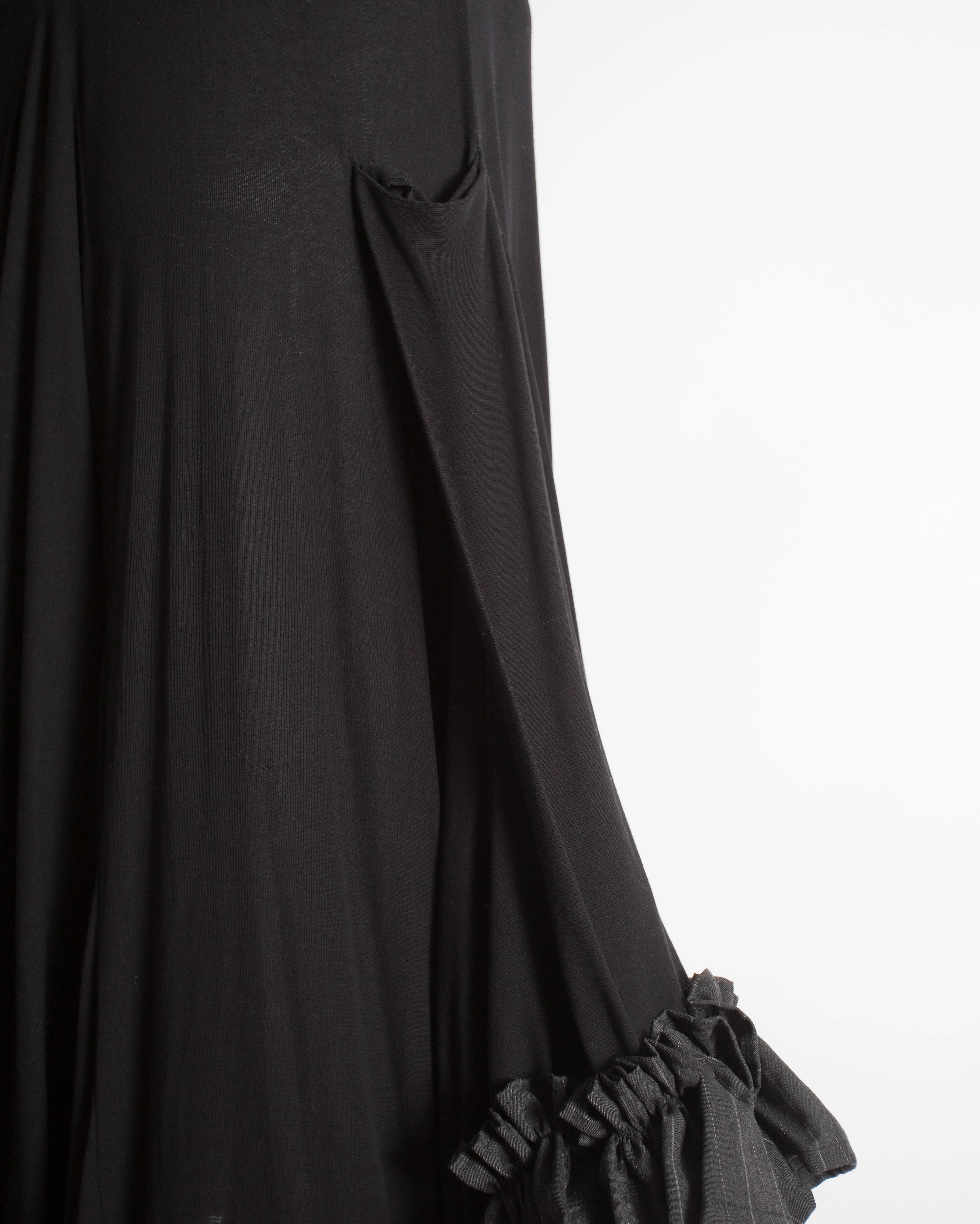 Yohji Yamamoto black ruffled swing dress, circa 1999 4