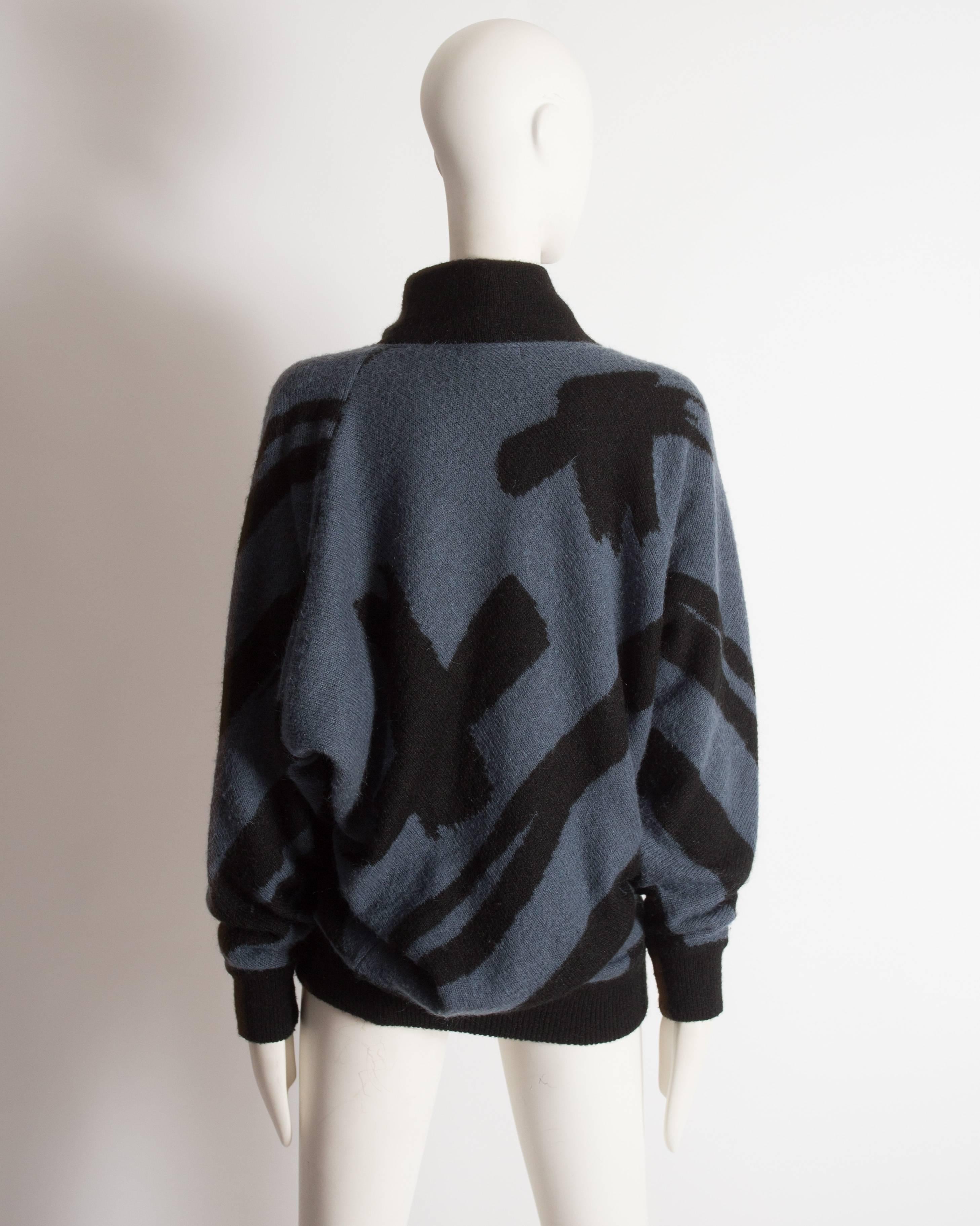 Women's or Men's Issey Miyake oversized wool sweater, circa 1980