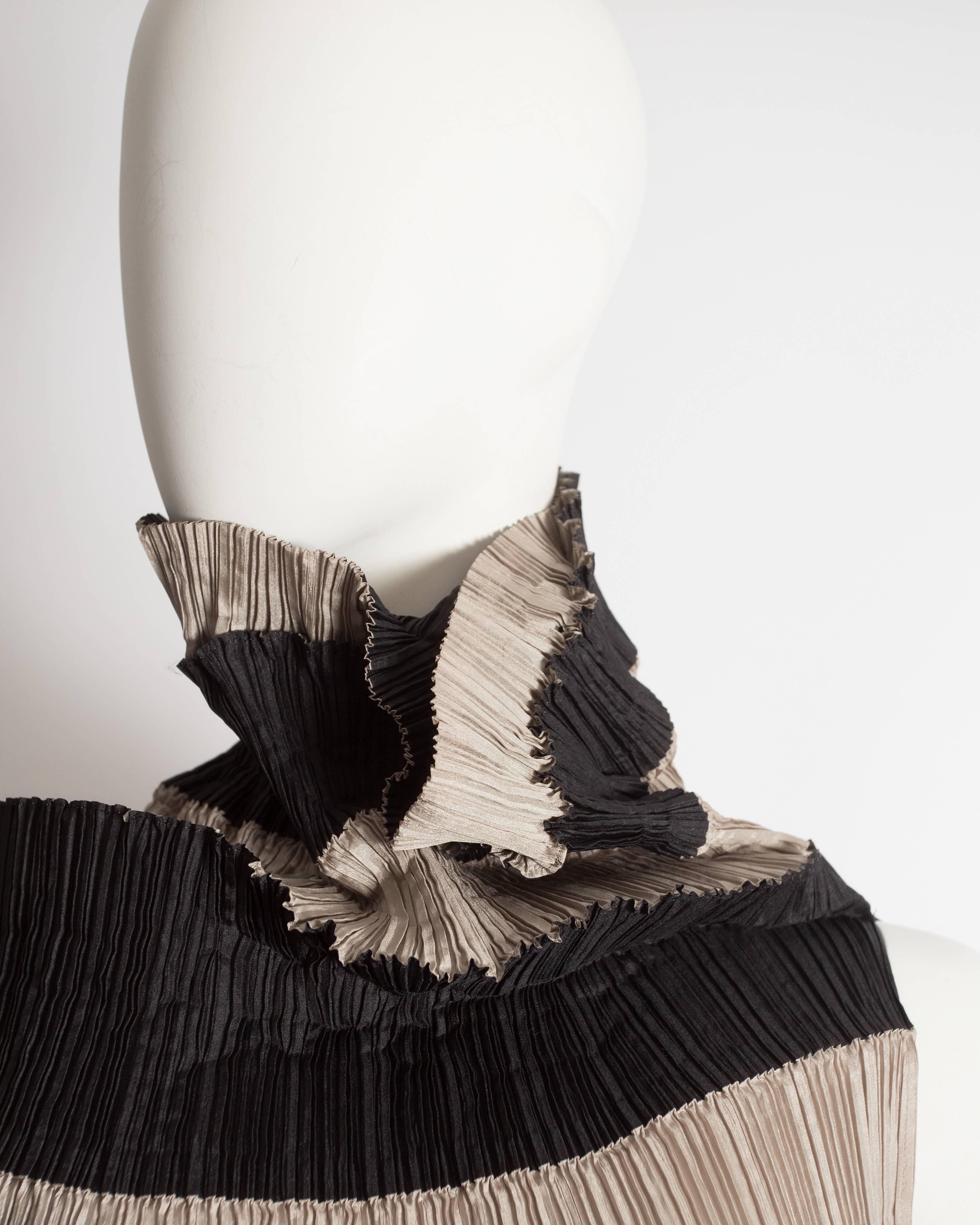 Issey Miyake pleated striped dress, circa 1990 In Good Condition In London, GB