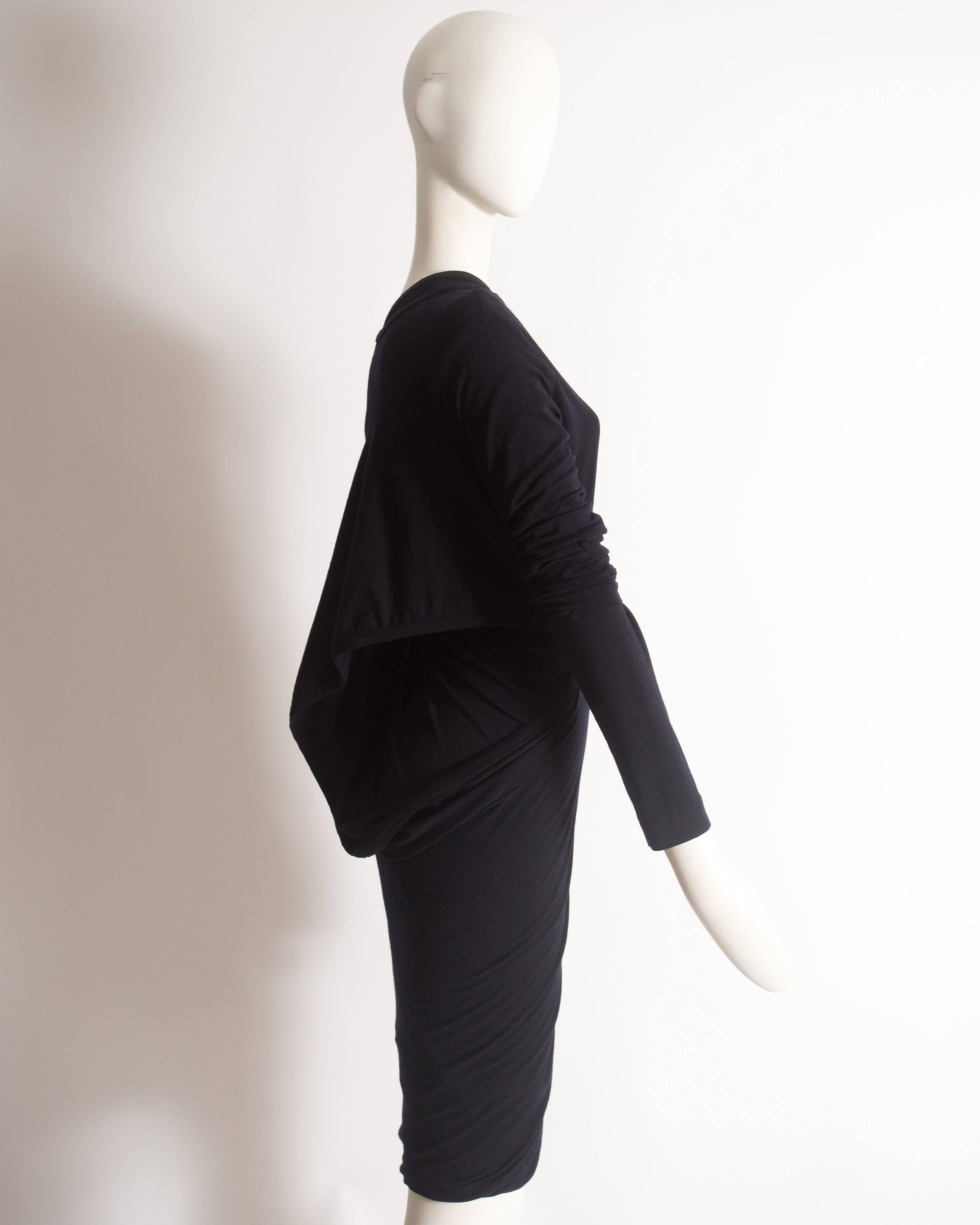 Comme des Garcons 'Punk Chic' black knitted dress, circa 1991 3