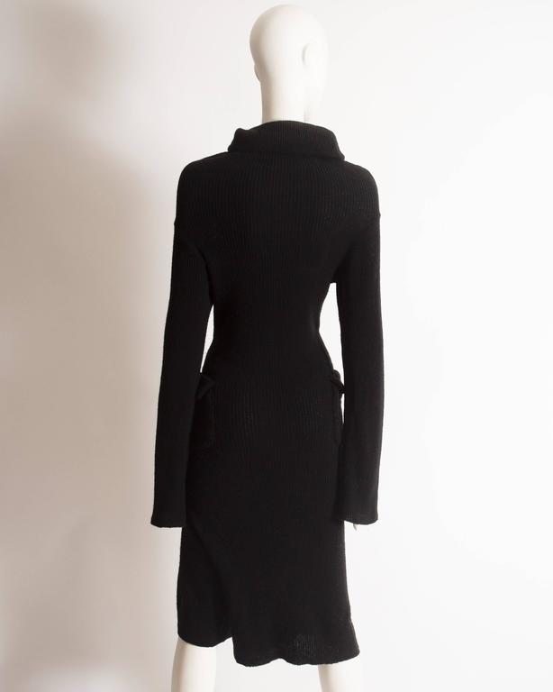 Comme des Garcons black wool deconstructed playsuit, circa 2002 at 1stDibs