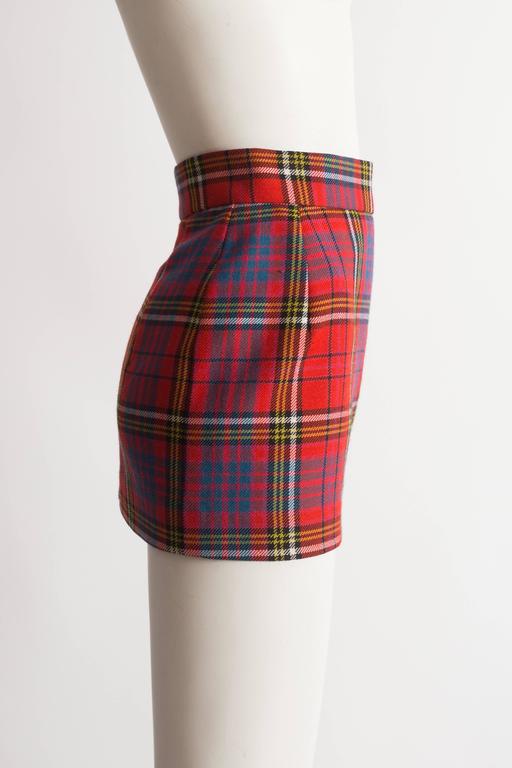 Vivienne Westwood Tartan Wool Mini Skirt, Circa 1993 at 1stDibs