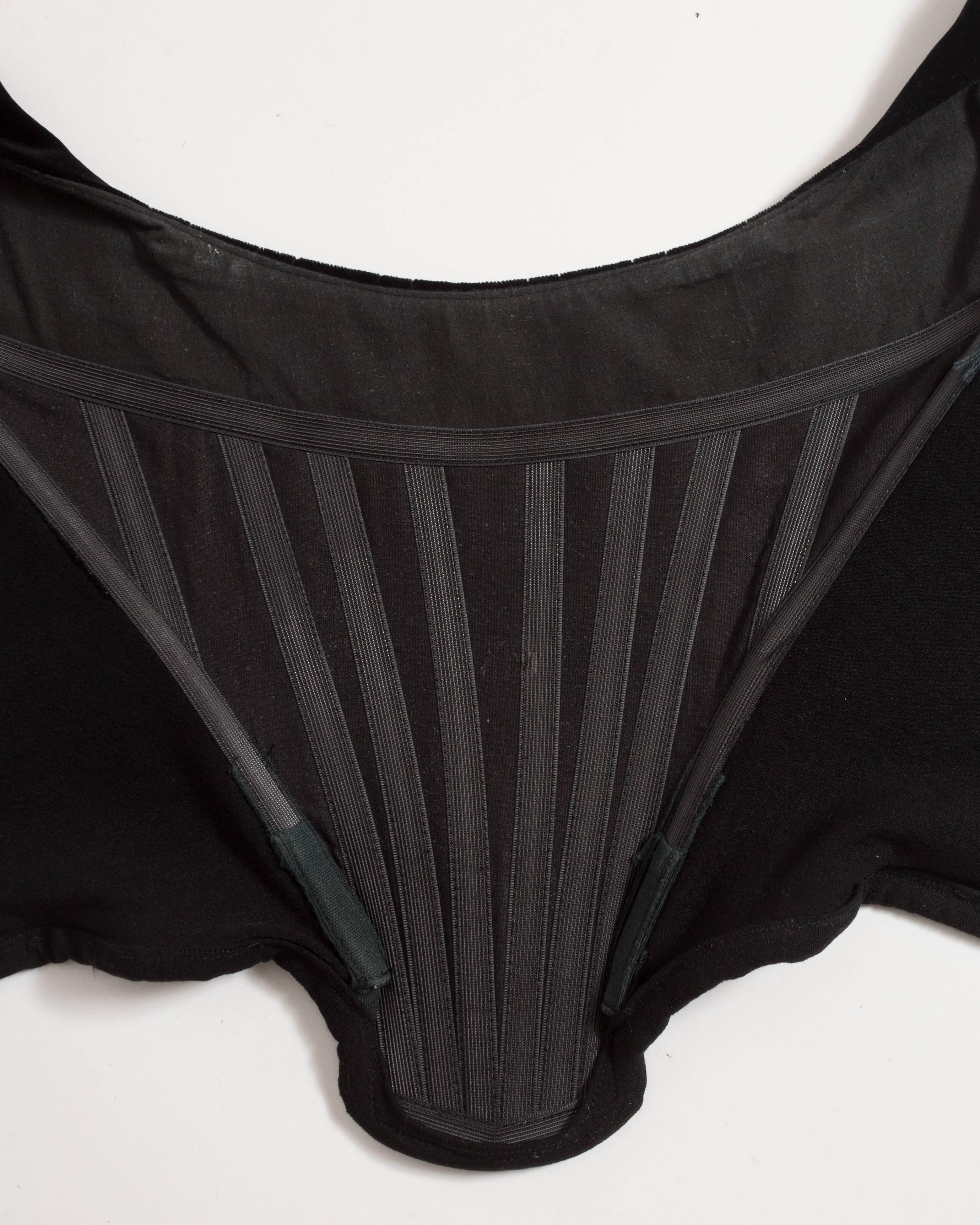 Women's Vivienne Westwood black velvet and wool corset, circa 1993
