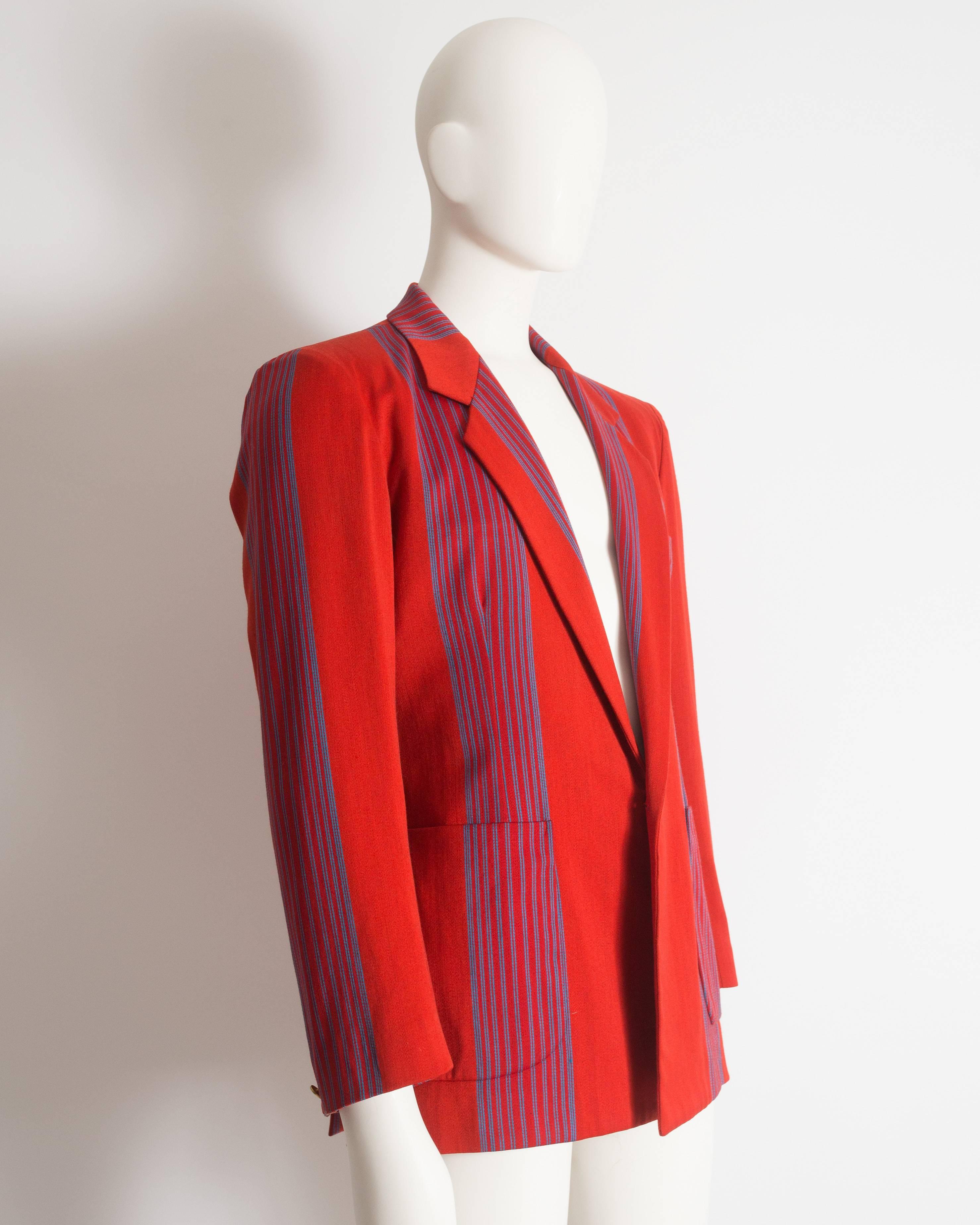 Red Vivienne Westwood Deep Sky blazer, circa 1988