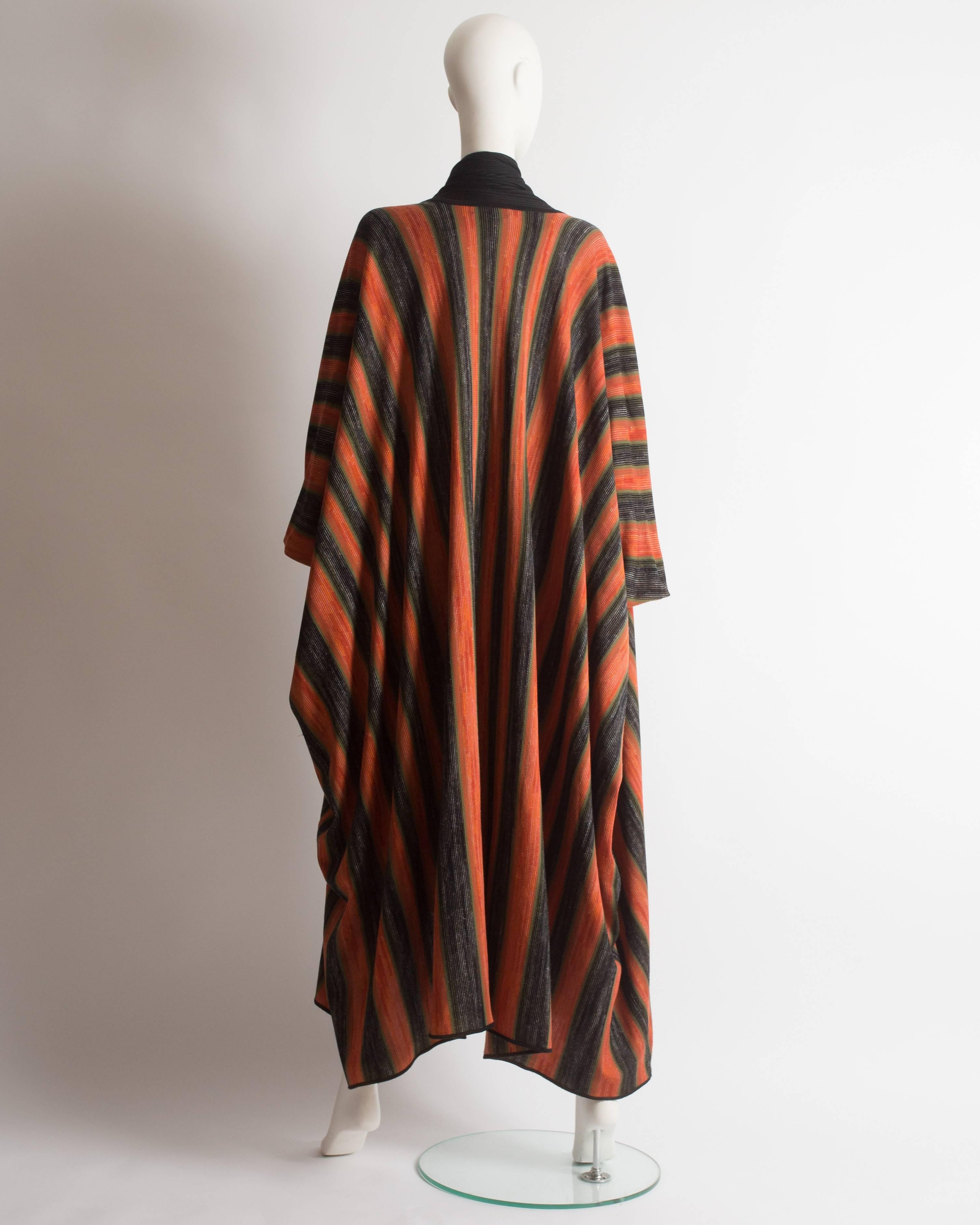 Women's Issey Miyake striped knitted robe, circa 1976