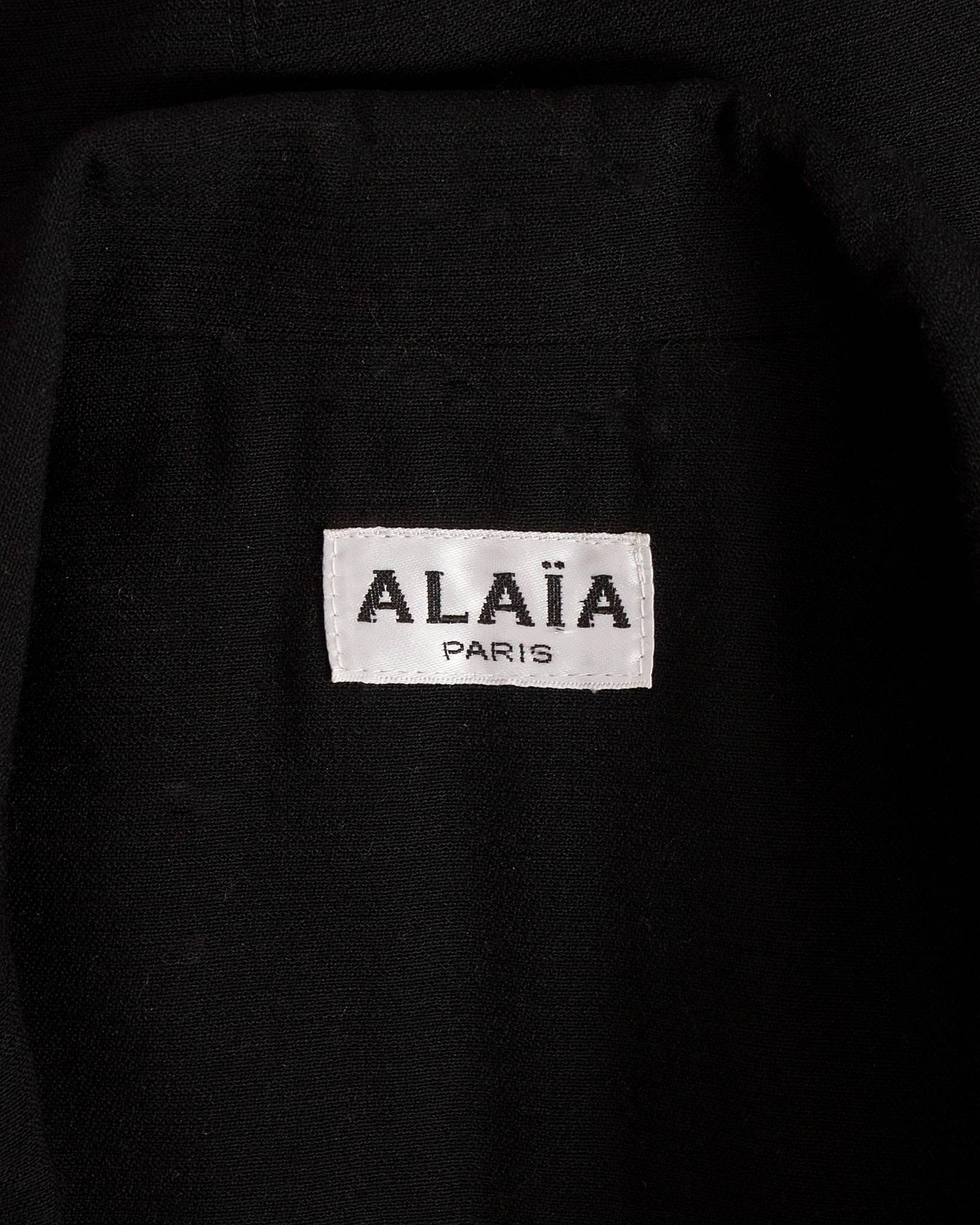 Alaia black wool mini dress, AW 1988 4