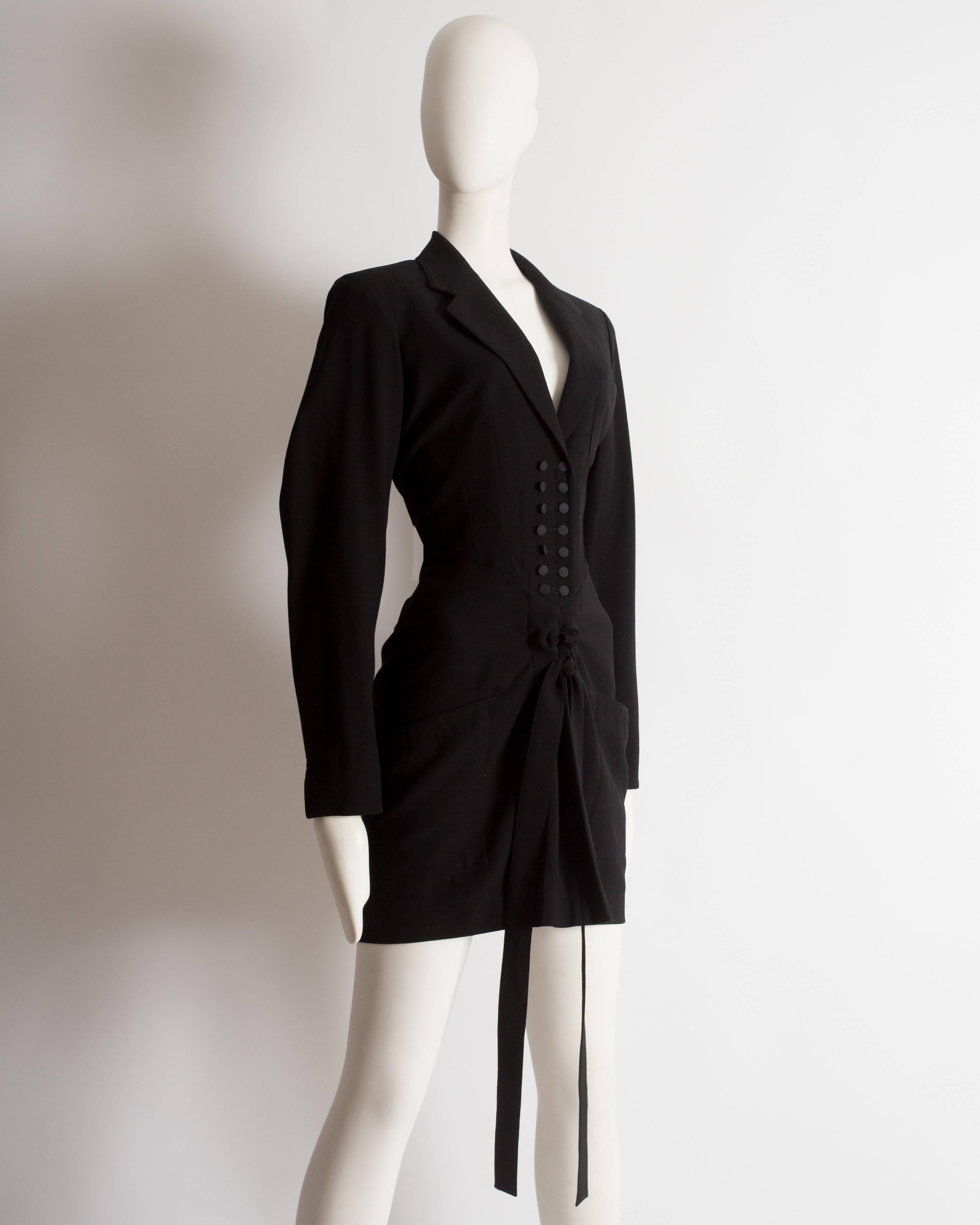 Alaia black wool mini dress, AW 1988 1