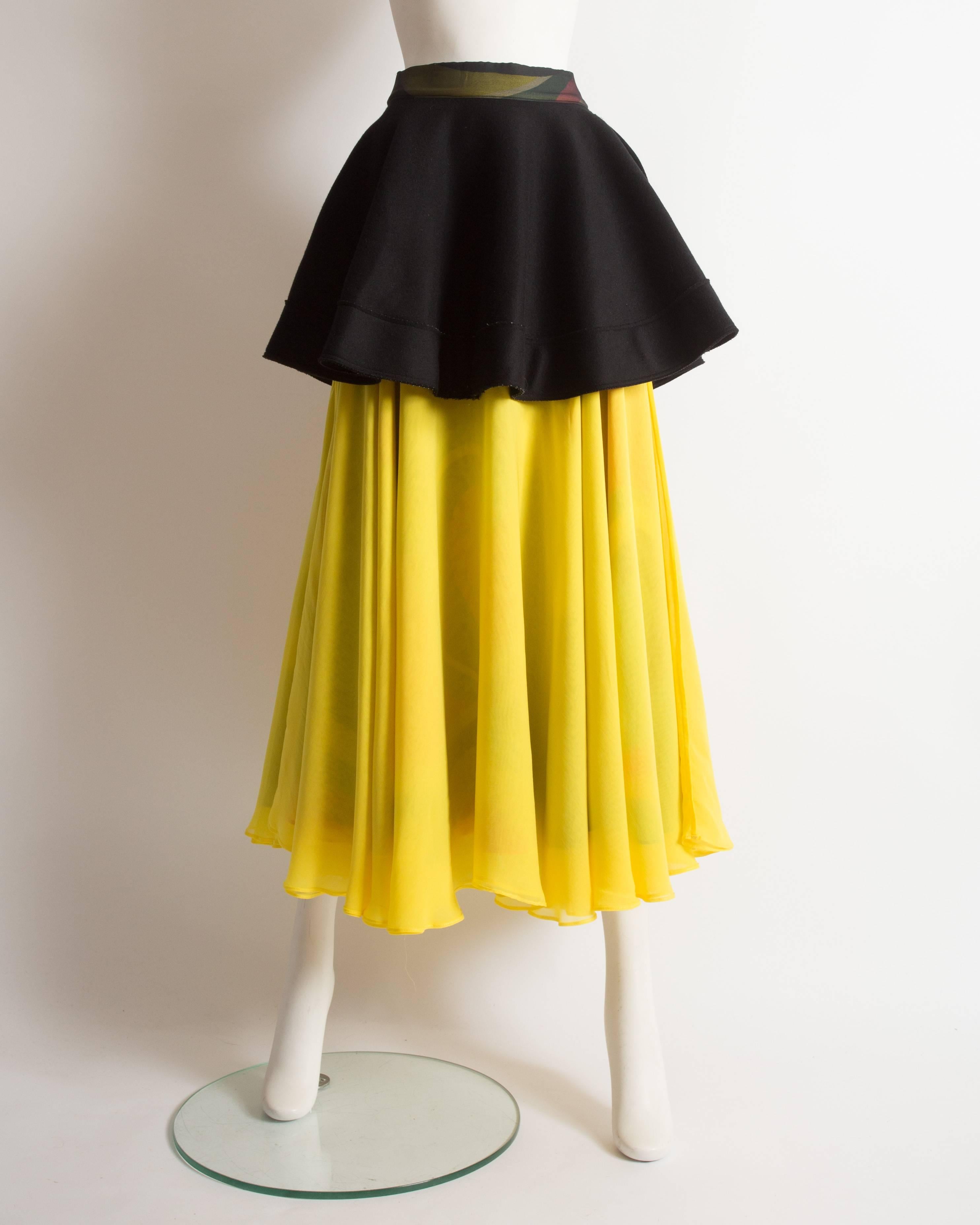 Yohji Yamamoto silk chiffon evening skirt,  AW 2005 3