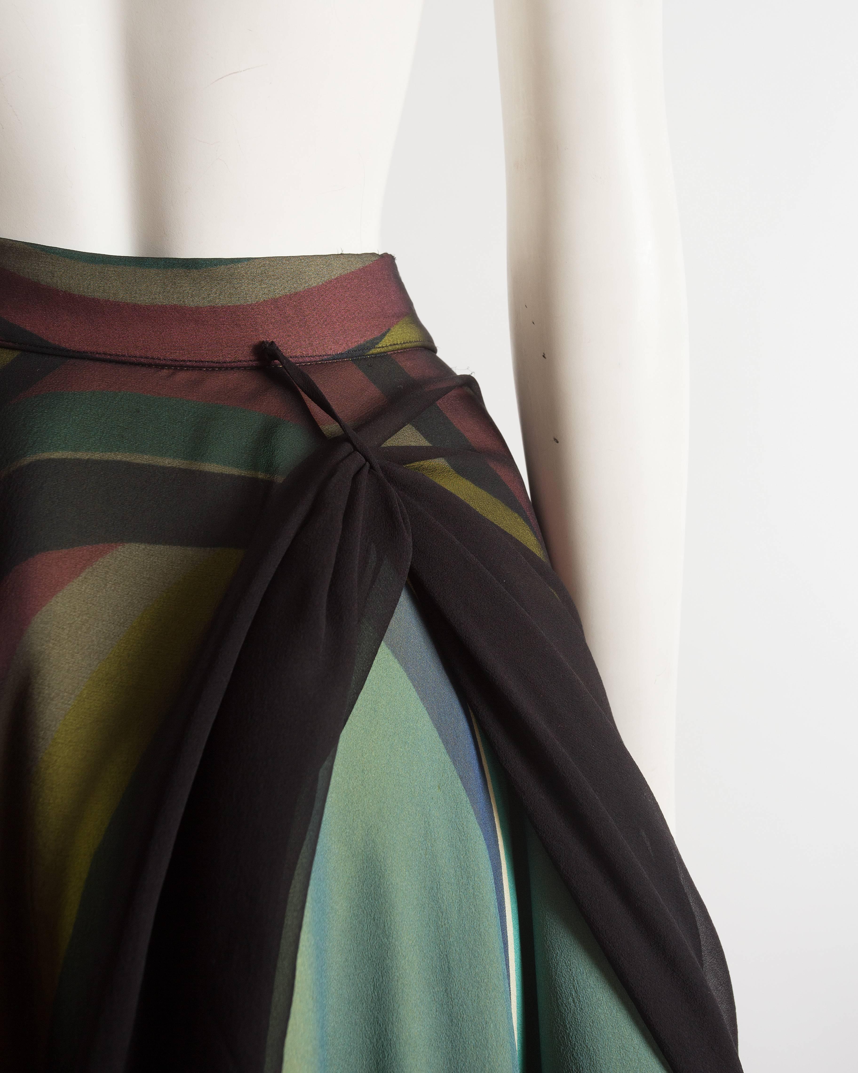 Yohji Yamamoto silk chiffon evening skirt,  AW 2005 2