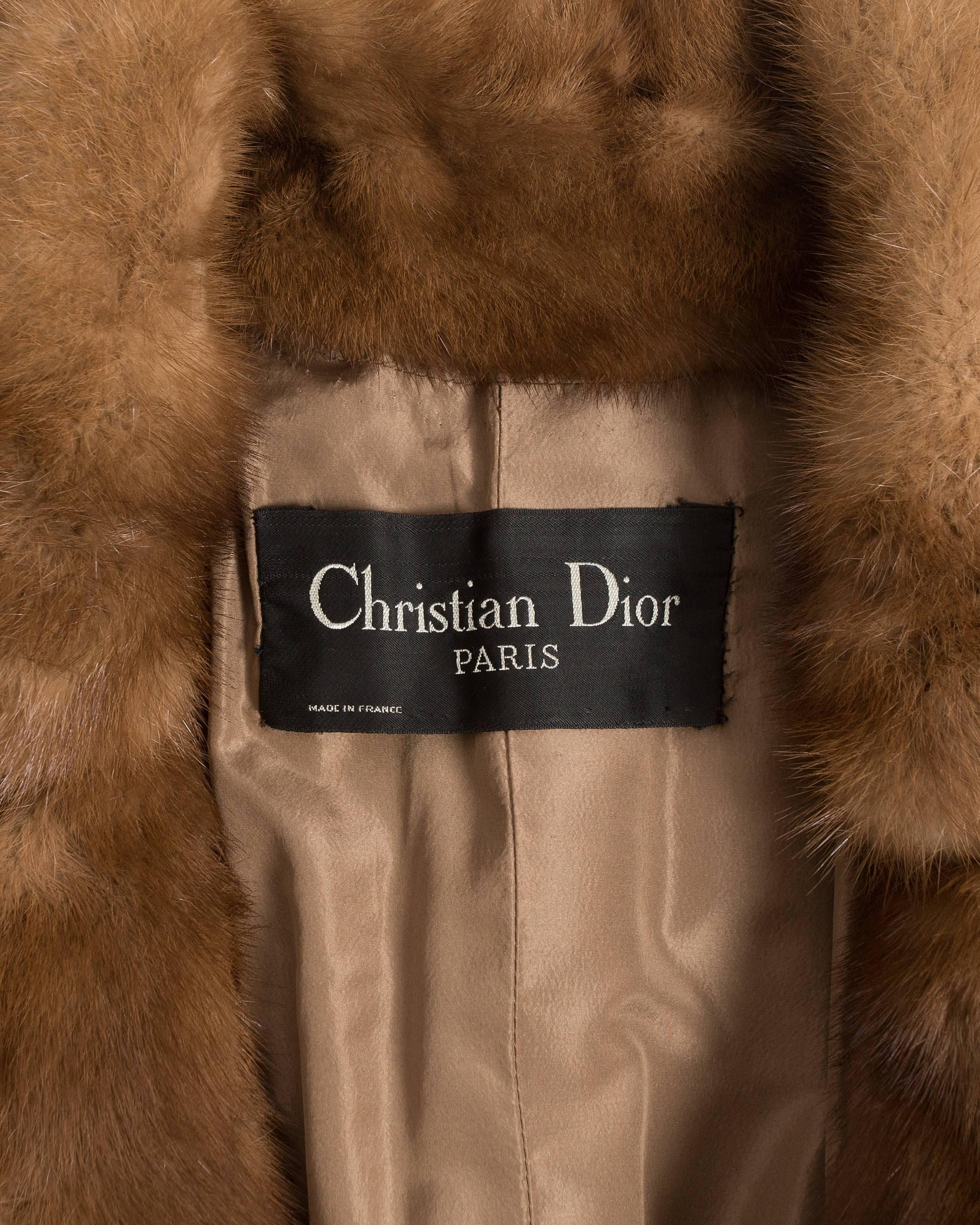 Women's Christian Dior Haute Couture wild mink coat, circa 1960s