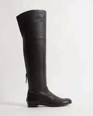 Alaia black leather riding boots, size 37.5