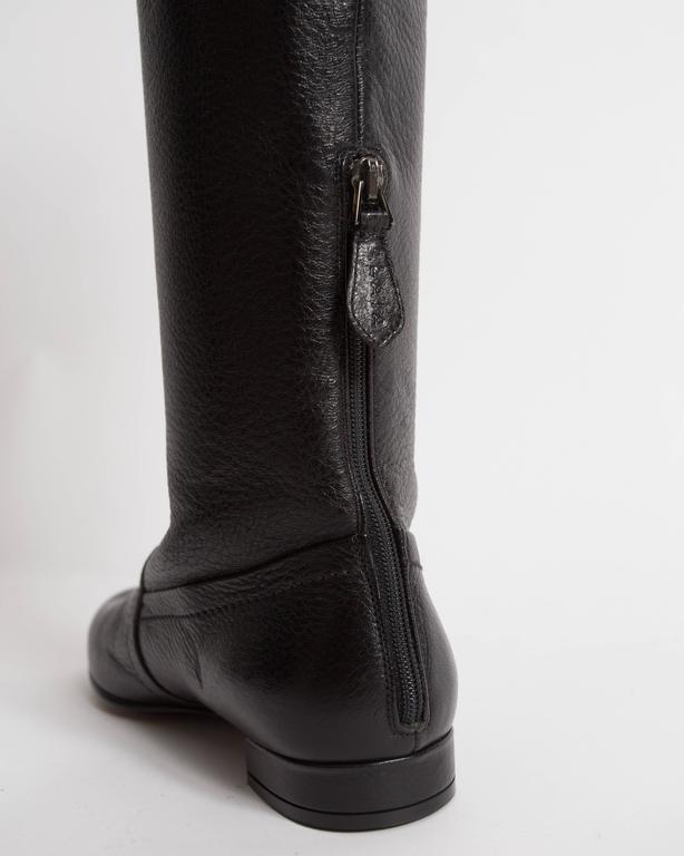 Alaia black leather riding boots, size 37.5 For Sale 3