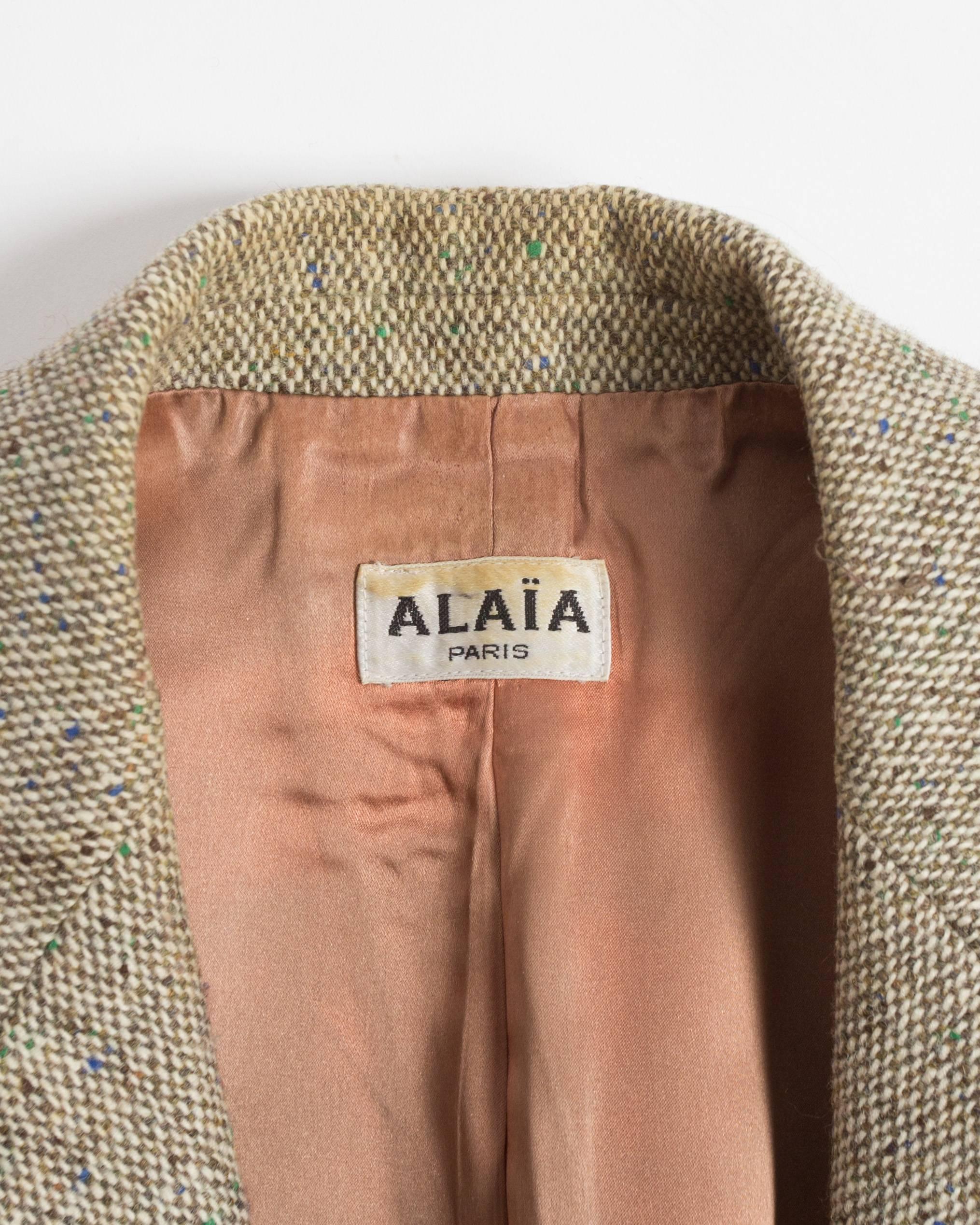 Women's Alaia tweed pant suit, AW 1987